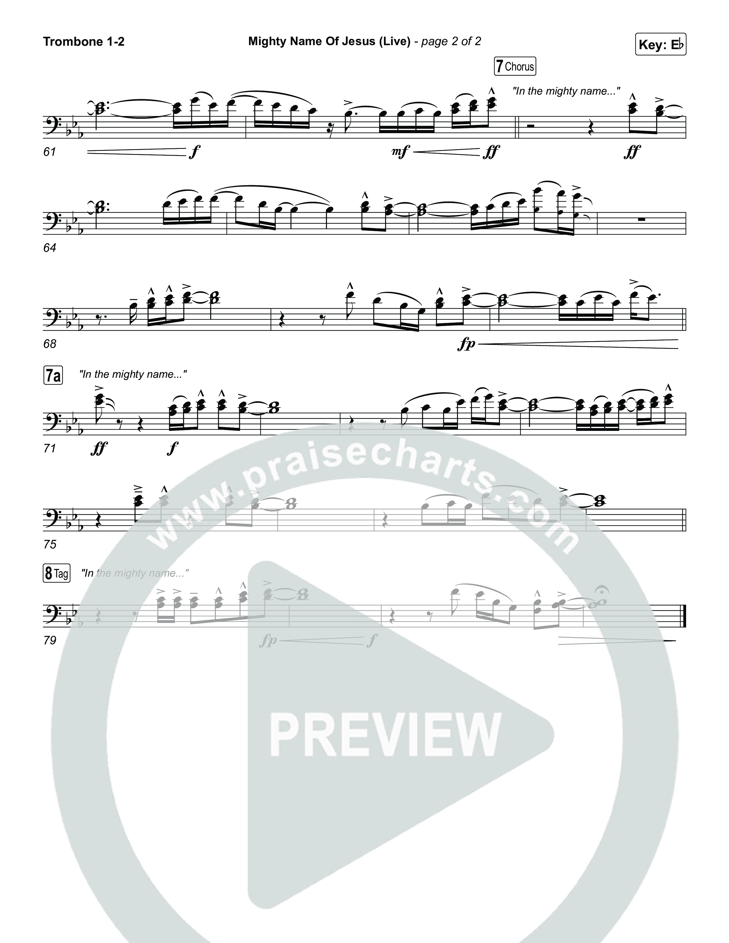Mighty Name Of Jesus (Live) Trombone 1/2 (Hope Darst)