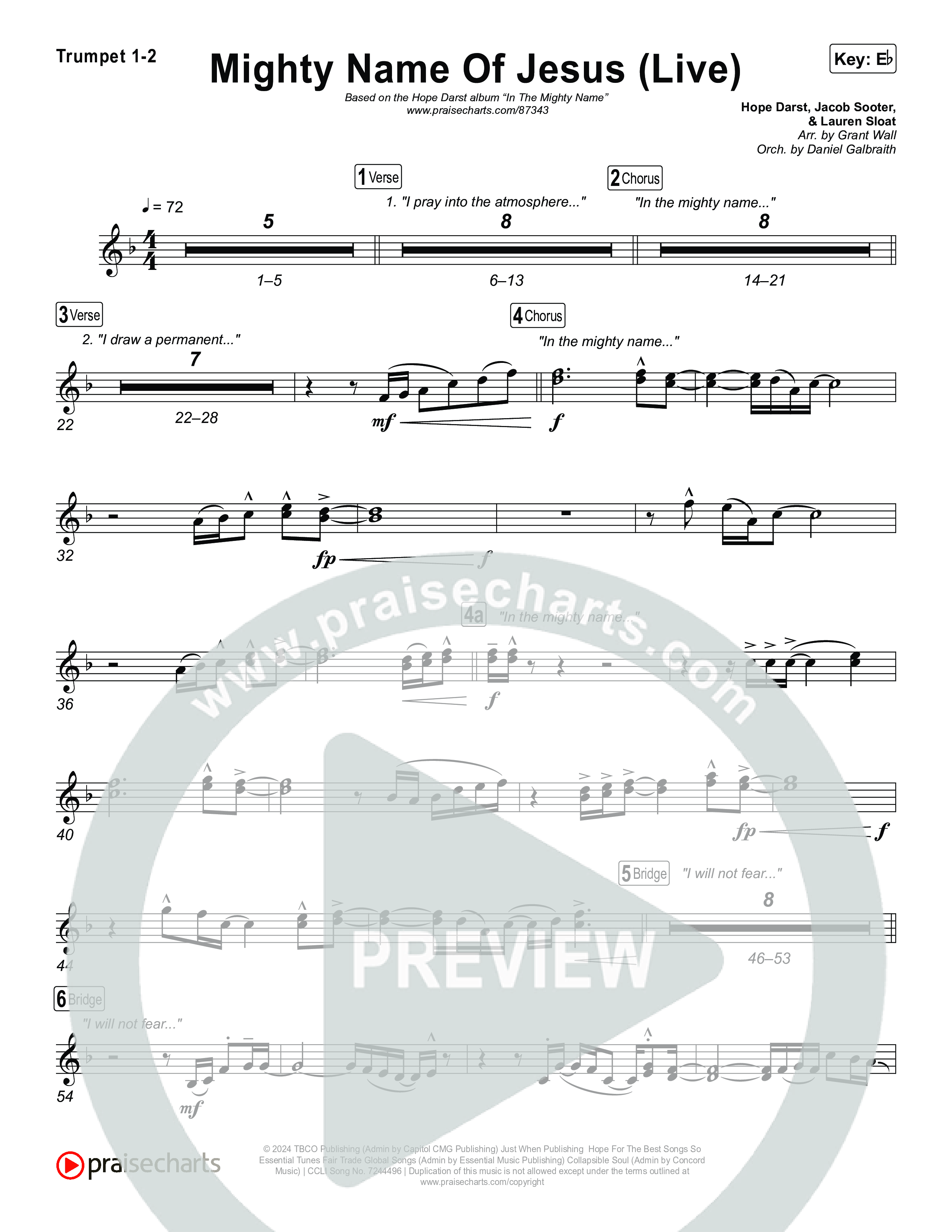 Mighty Name Of Jesus (Live) Brass Pack (Hope Darst)