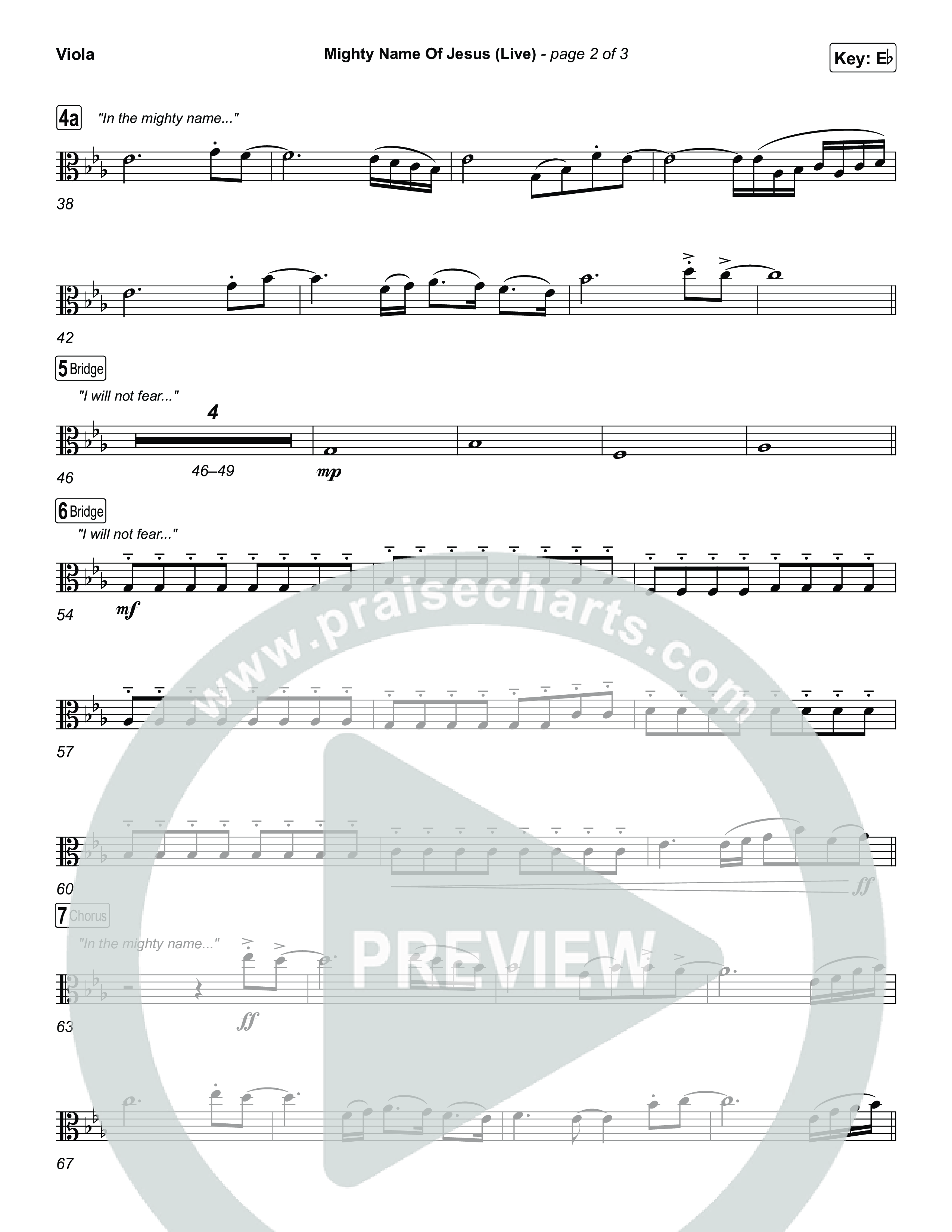 Mighty Name Of Jesus (Live) Viola (Hope Darst)