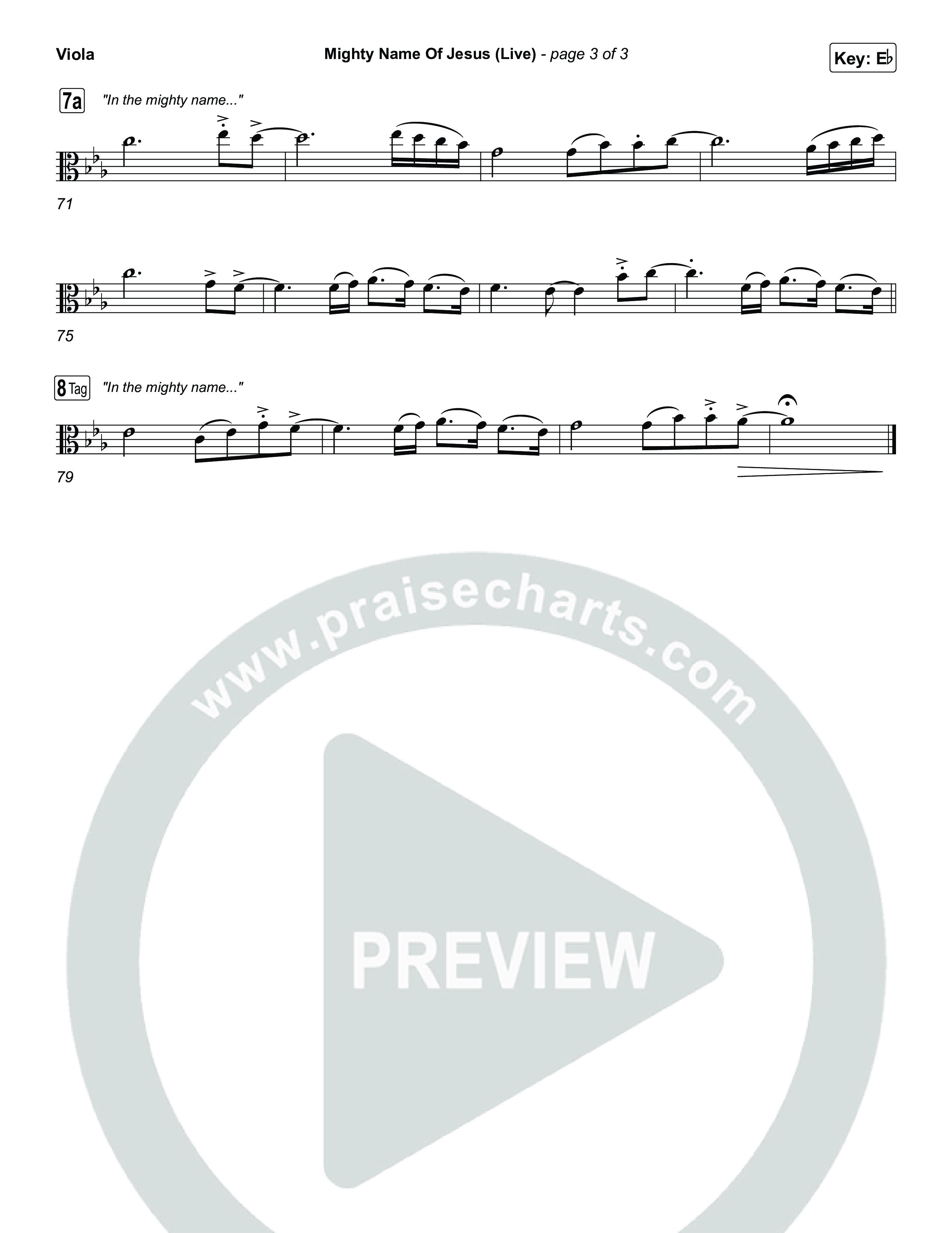 Mighty Name Of Jesus (Live) Viola (Hope Darst)