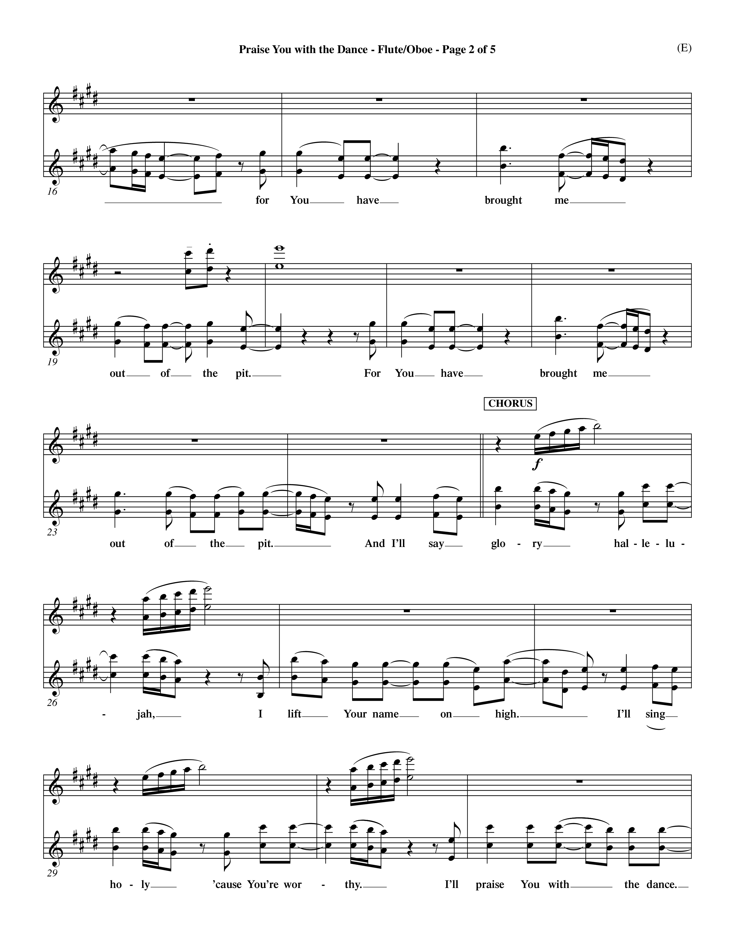 Praise You With The Dance (Choral Anthem SATB) Flute/Oboe (Word Music Choral / Orch. Dave Williamson)