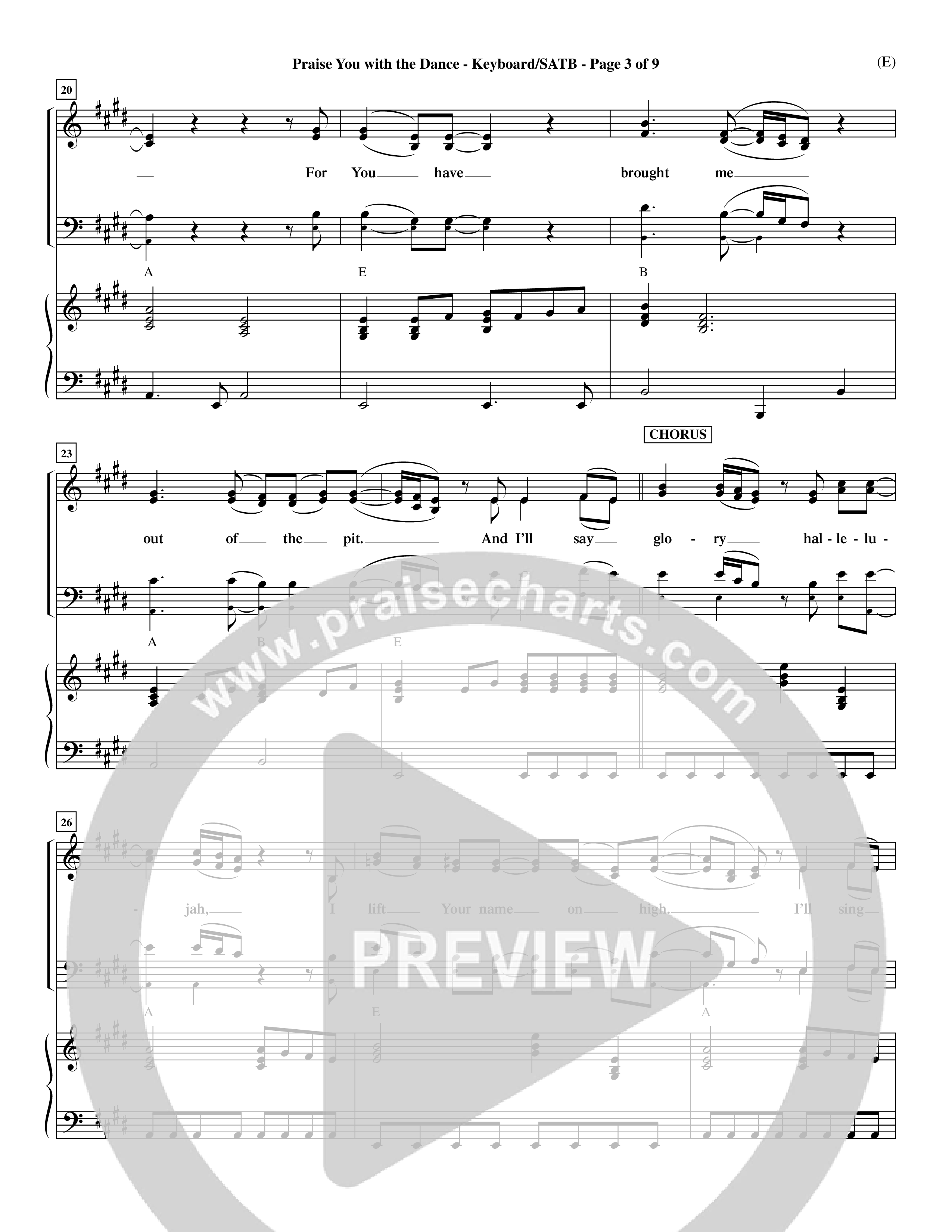 Praise You With The Dance (Choral Anthem SATB) Keyboard/Vocal (SATB) (Word Music Choral / Orch. Dave Williamson)