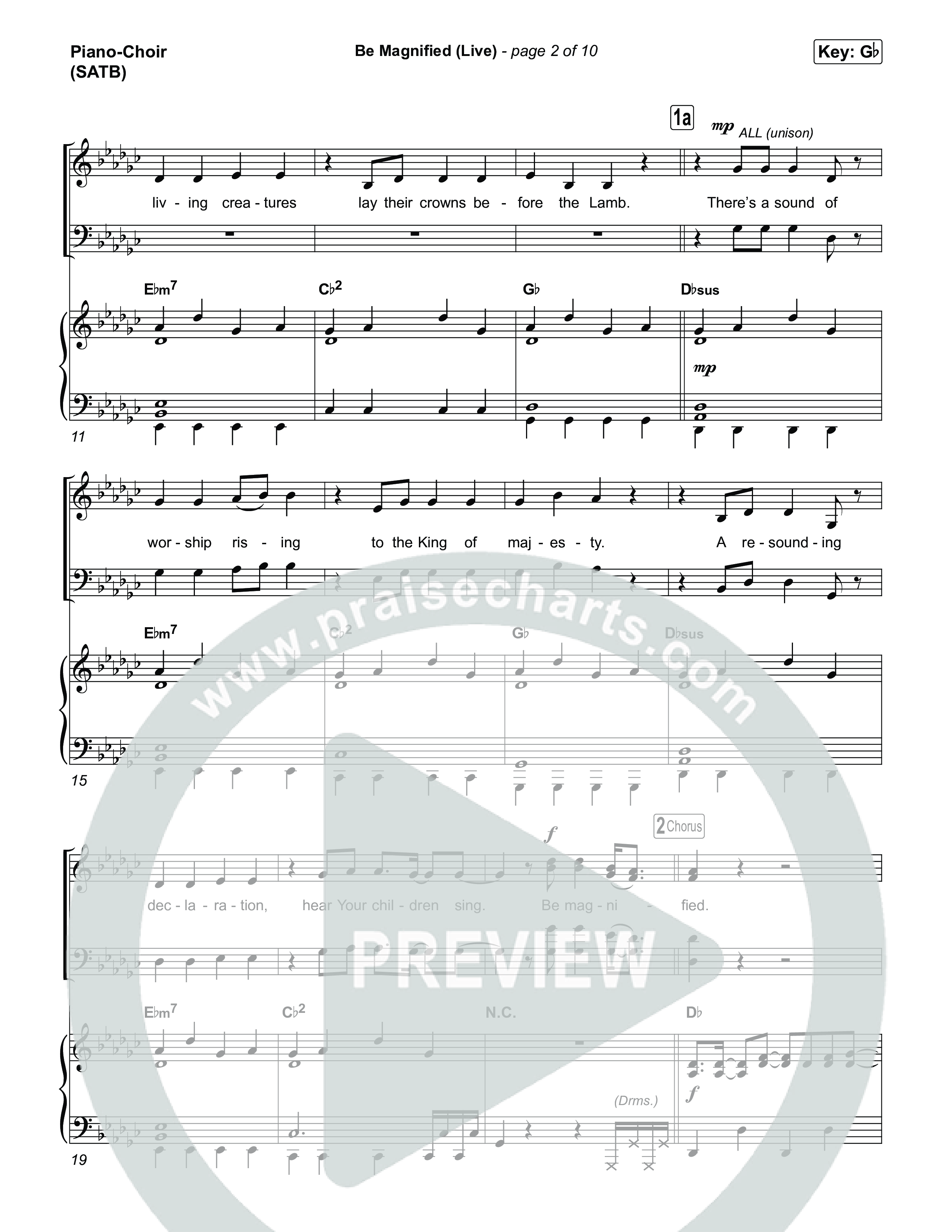 Be Magnified (Live) Piano/Vocal Pack (Gateway Worship / Tracy Pratt)