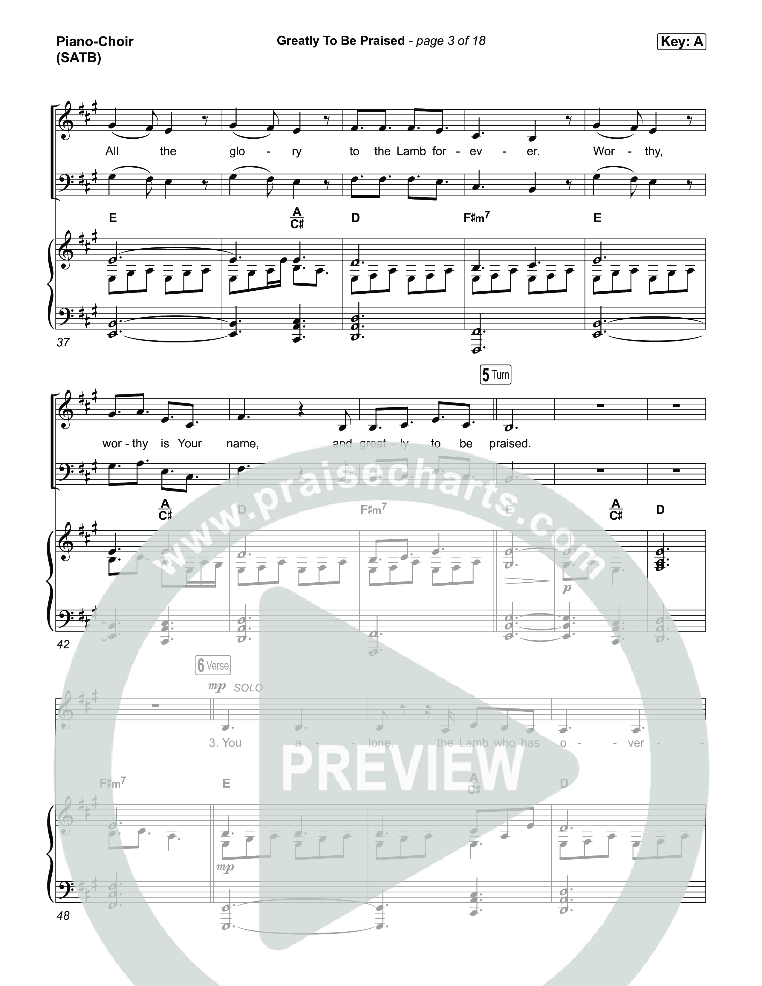 Greatly To Be Praised (Live) Piano/Vocal Pack (Gateway Worship / Jessie Harris)