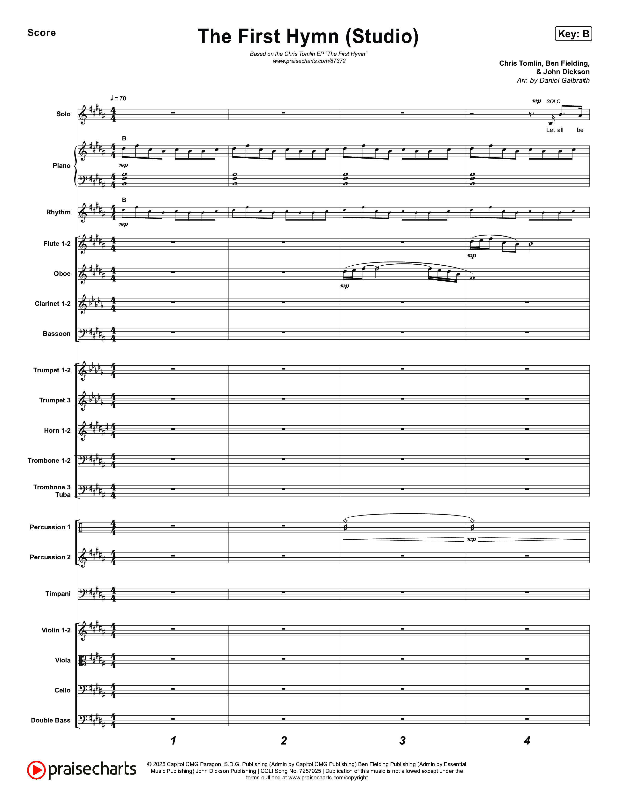The First Hymn Conductor's Score (Chris Tomlin / Ben Fielding)