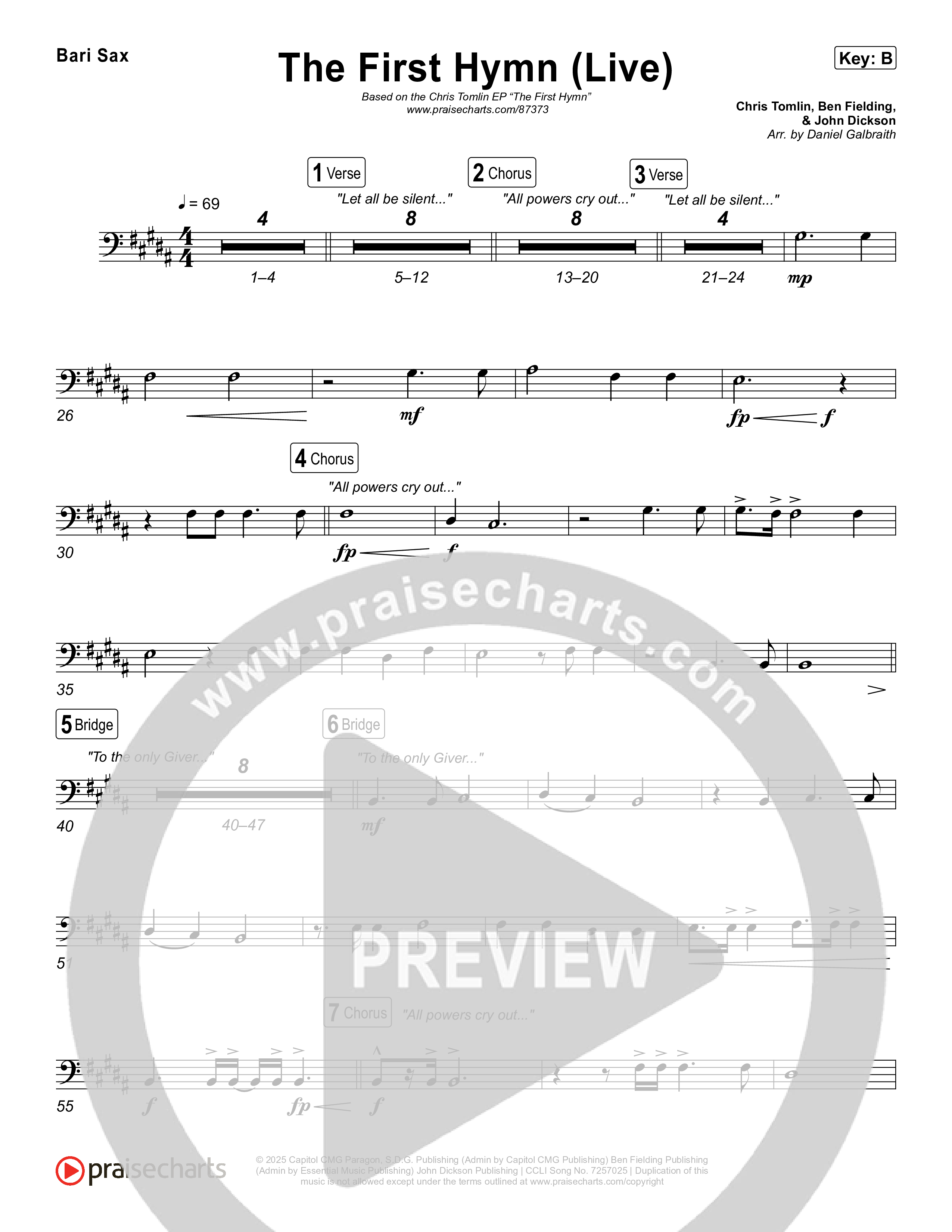 The First Hymn (Live) Bari Sax (Chris Tomlin / Ben Fielding)