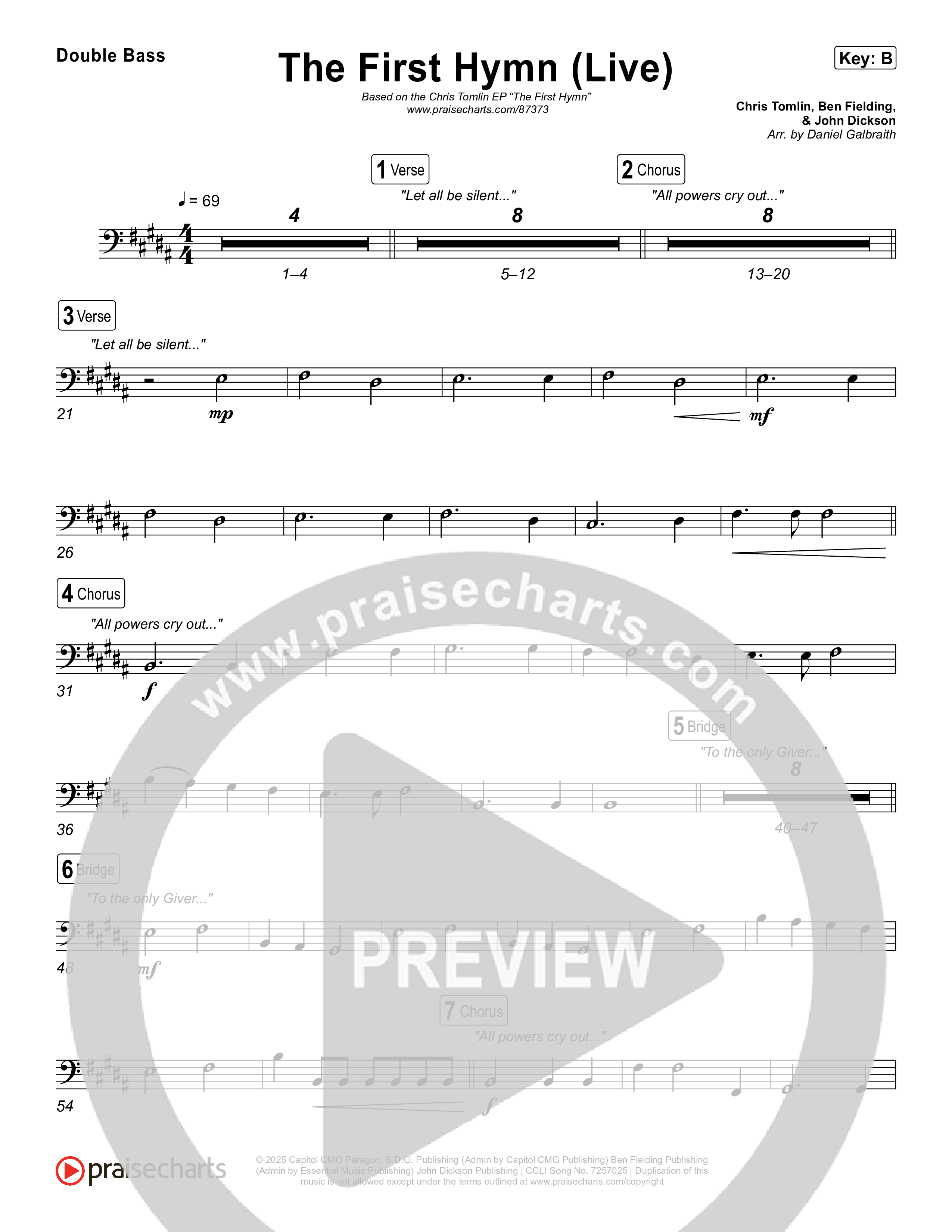 The First Hymn (Live) String Bass (Chris Tomlin / Ben Fielding)