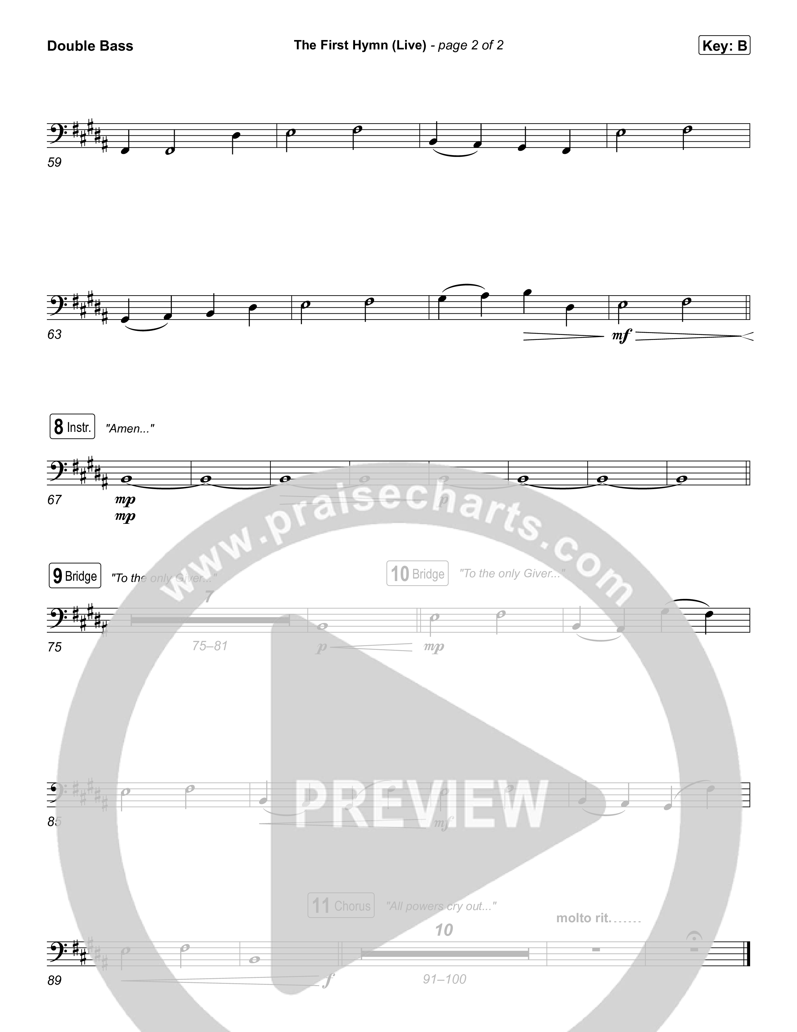 The First Hymn (Live) String Bass (Chris Tomlin / Ben Fielding)