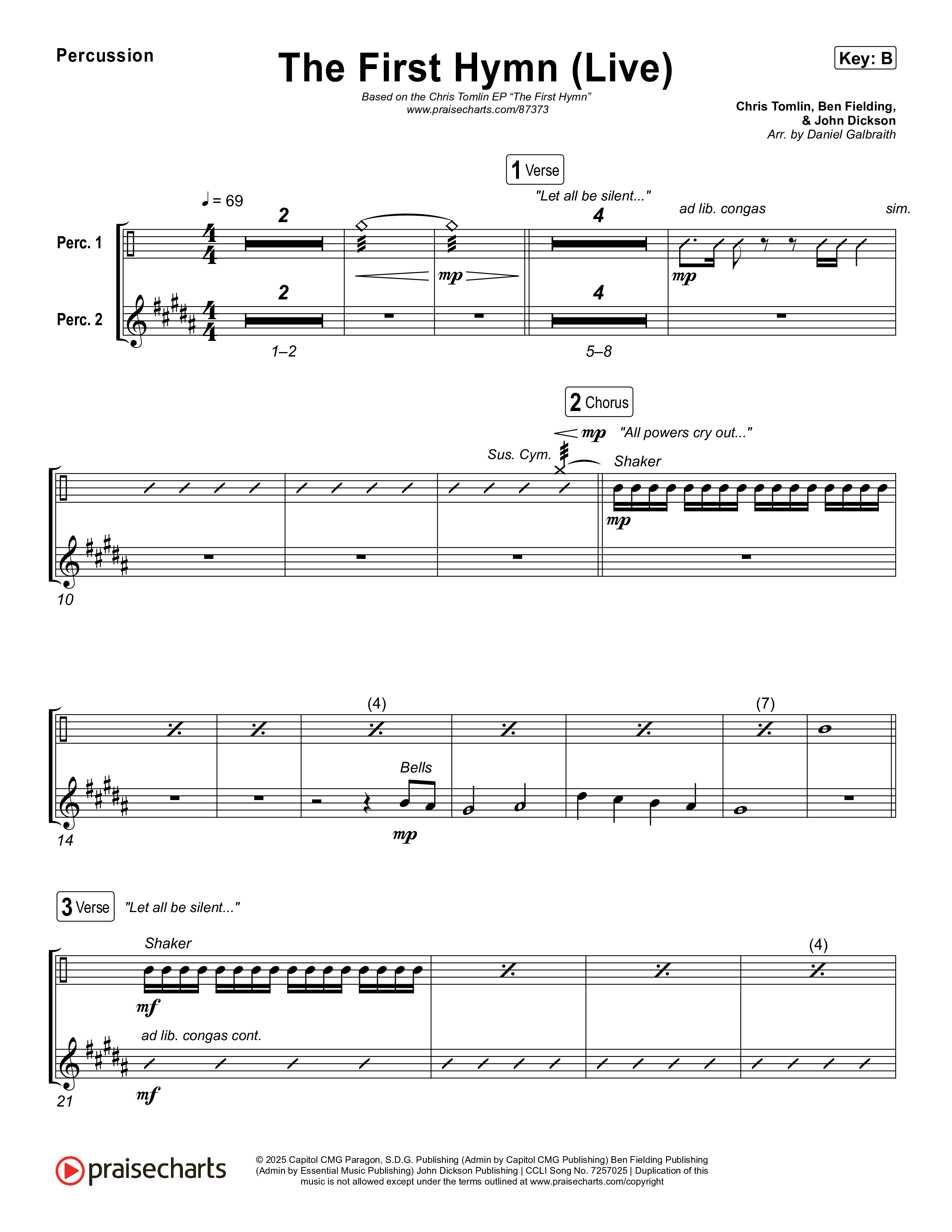 The First Hymn (Live) Percussion (Chris Tomlin / Ben Fielding)