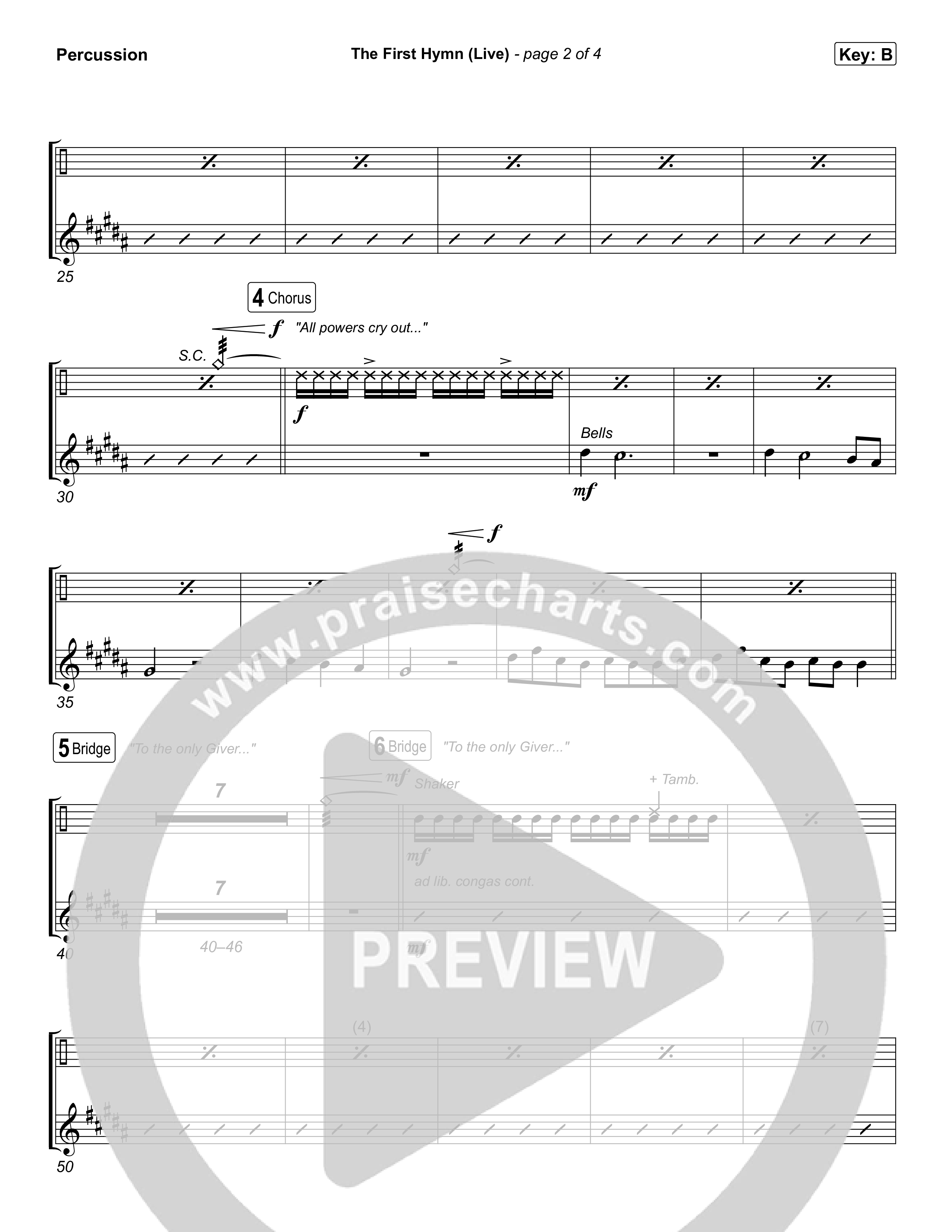 The First Hymn (Live) Percussion (Chris Tomlin / Ben Fielding)