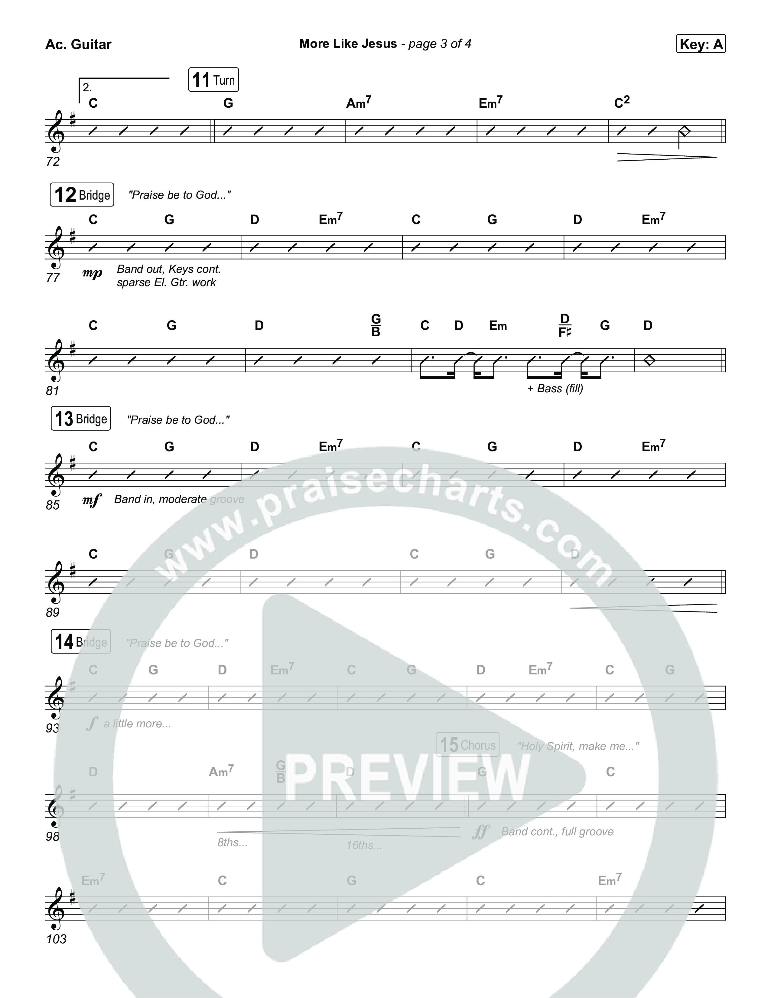 More Like Jesus Acoustic Guitar (One Voice INT)