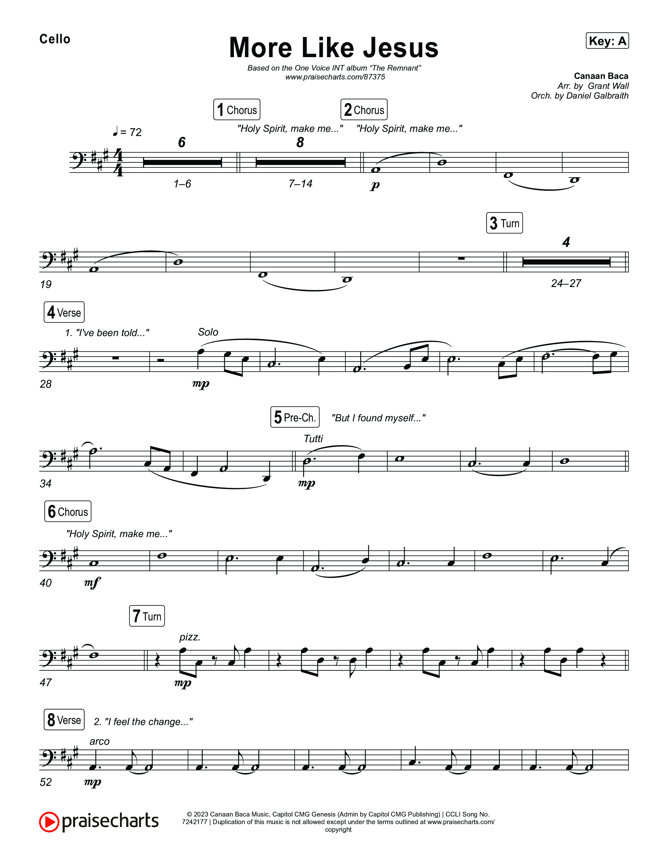 More Like Jesus Cello (One Voice INT)