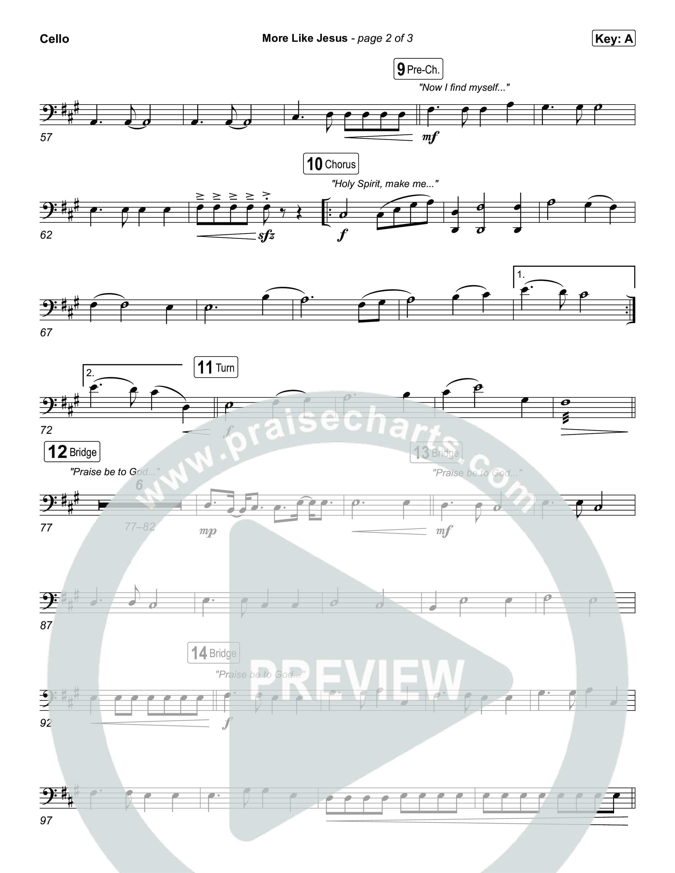 More Like Jesus Cello (One Voice INT)