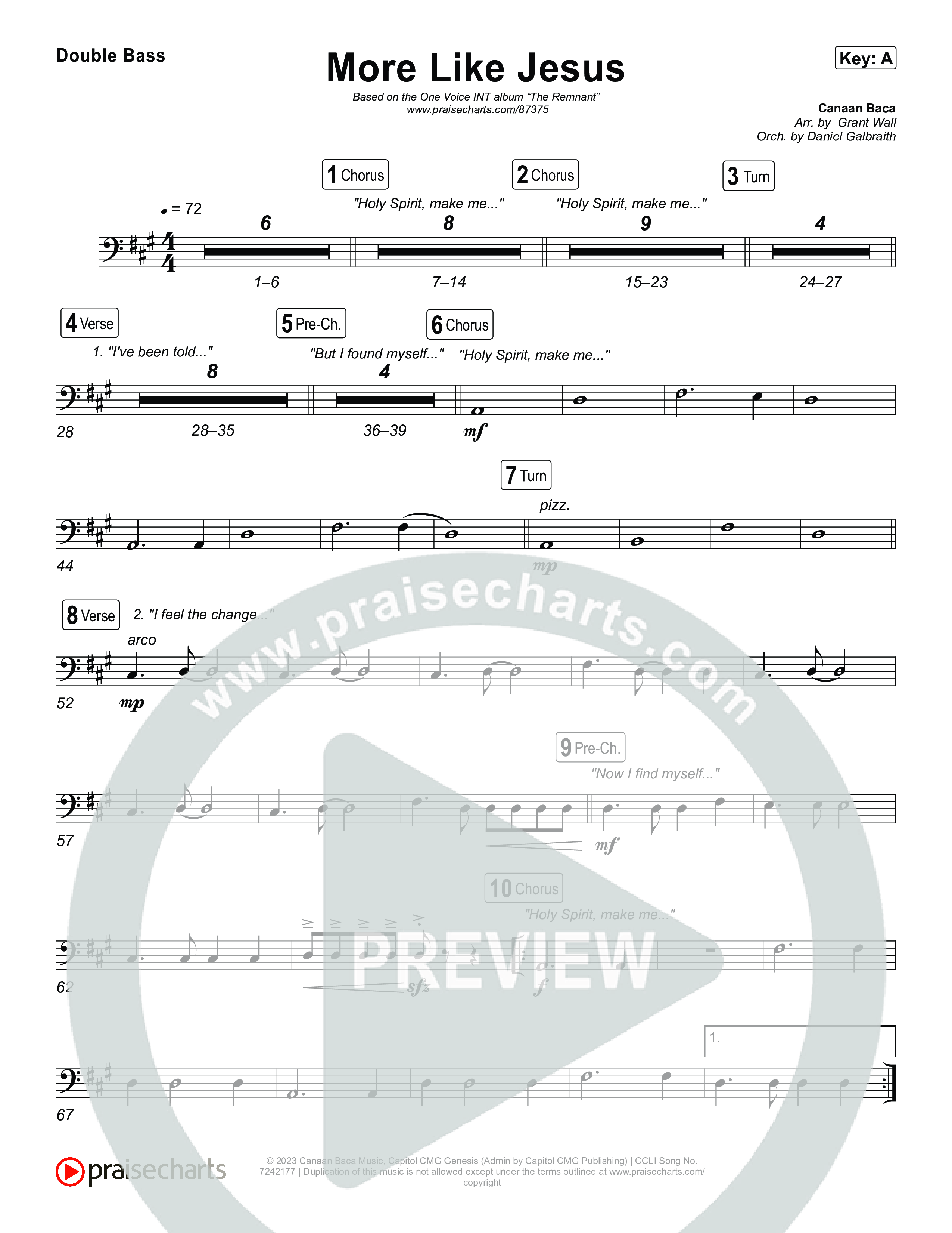 More Like Jesus String Bass (One Voice INT)