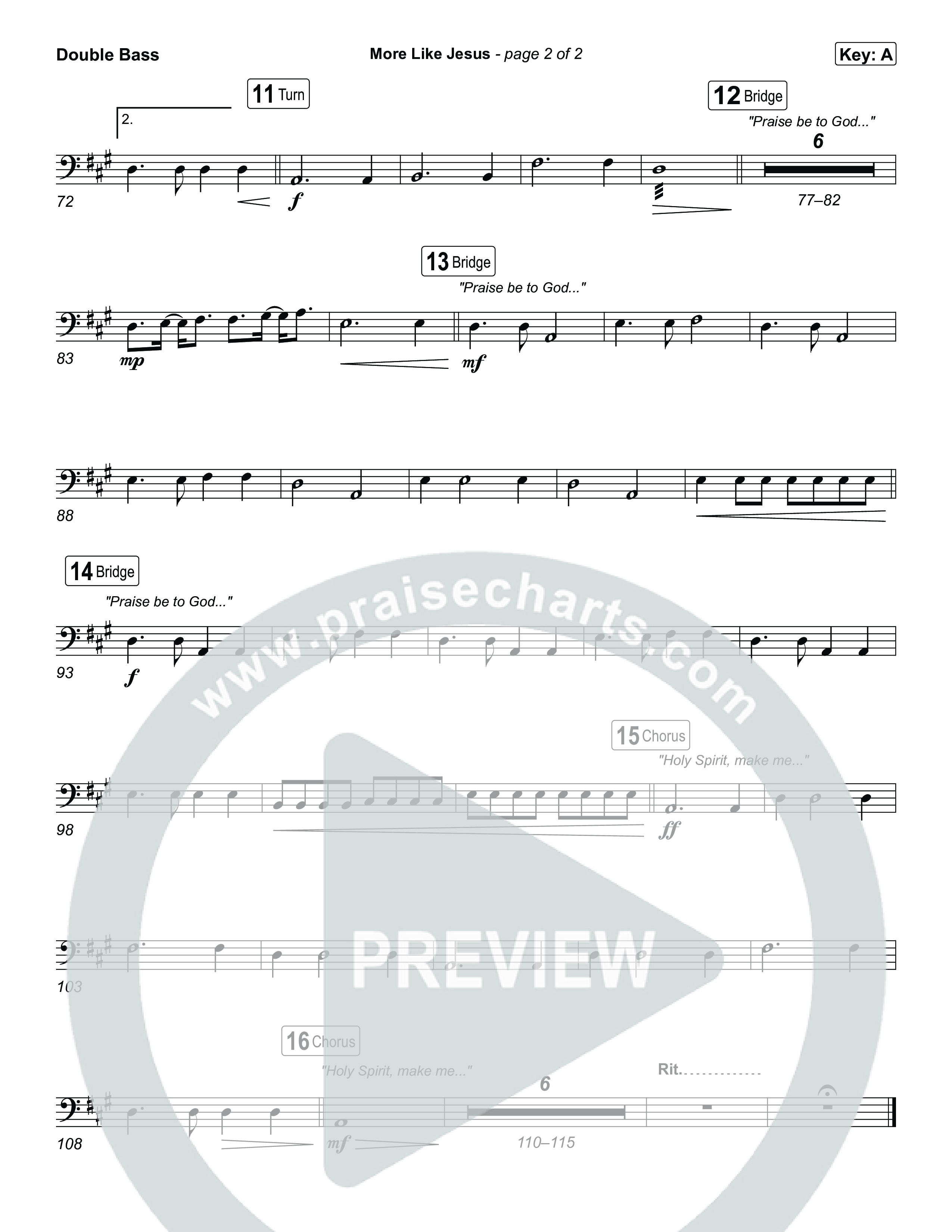 More Like Jesus String Bass (One Voice INT)