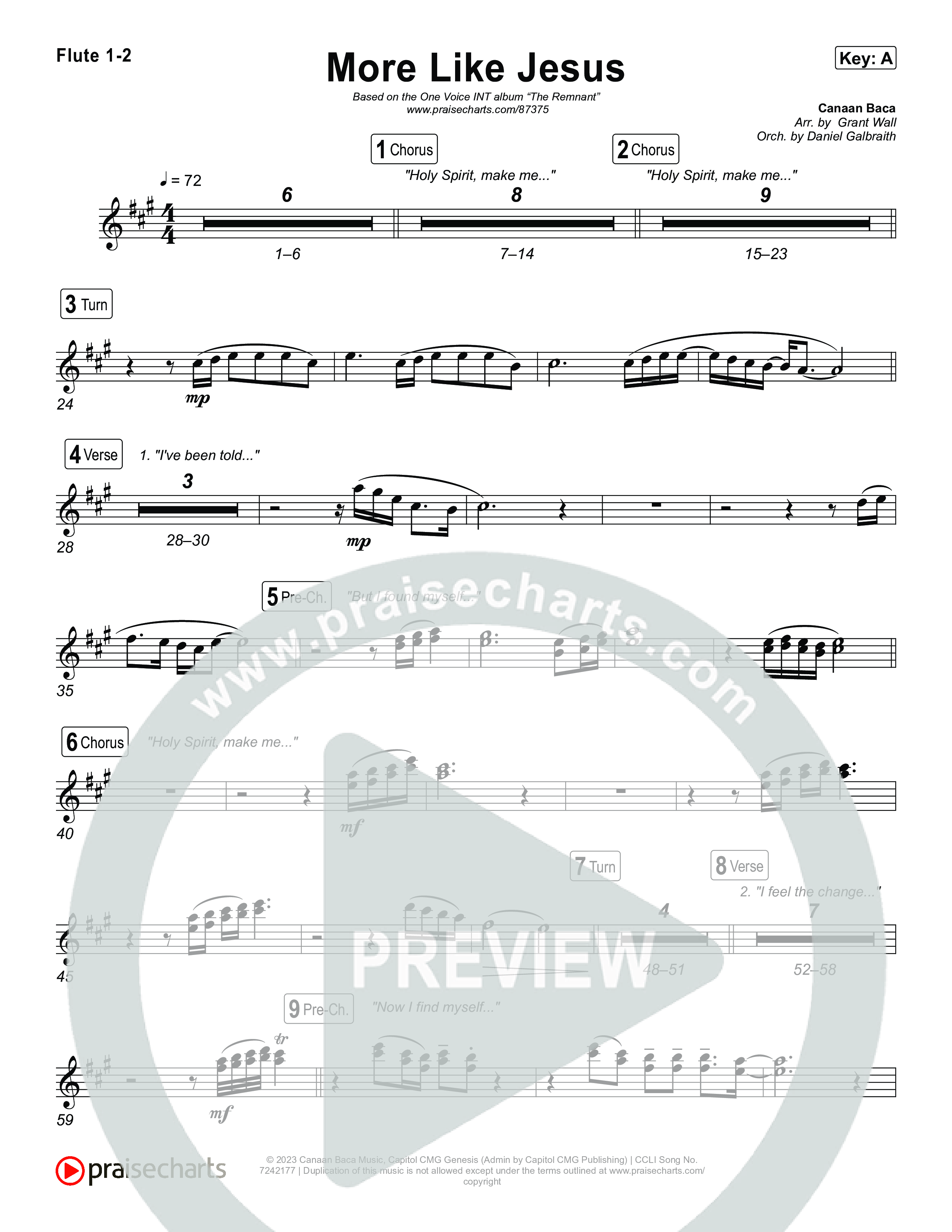 More Like Jesus Flute 1,2 (One Voice INT)