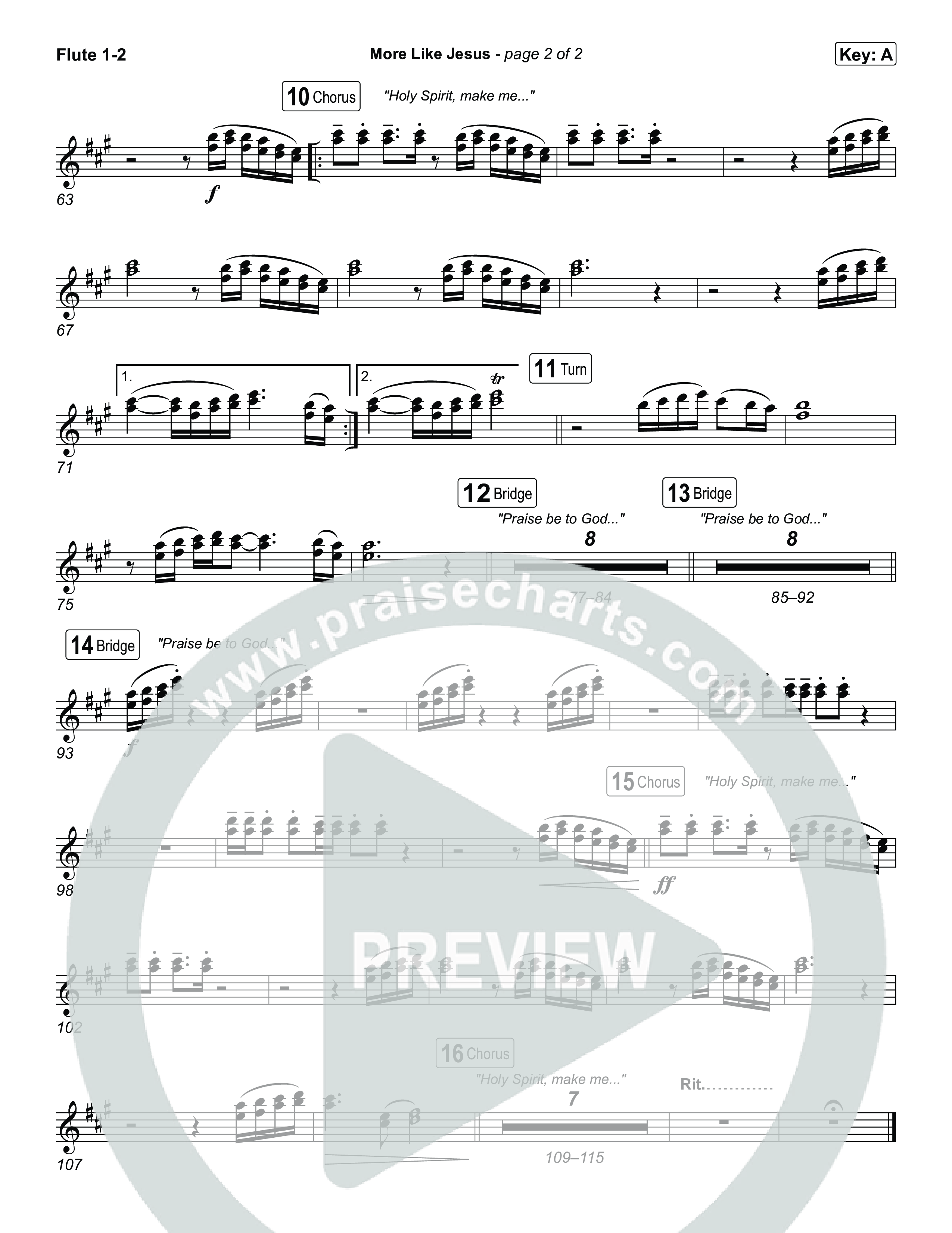 More Like Jesus Flute 1,2 (One Voice INT)