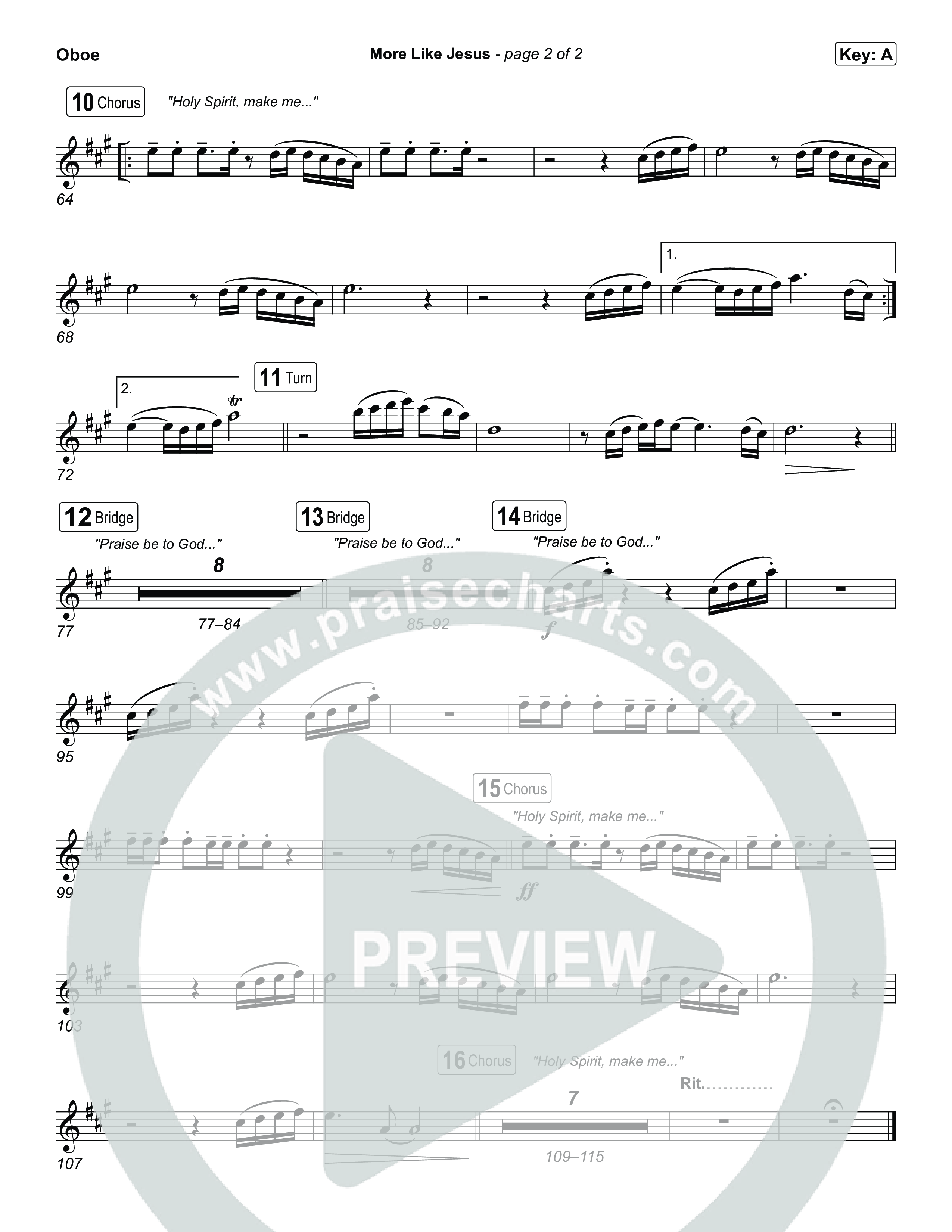 More Like Jesus Oboe (One Voice INT)