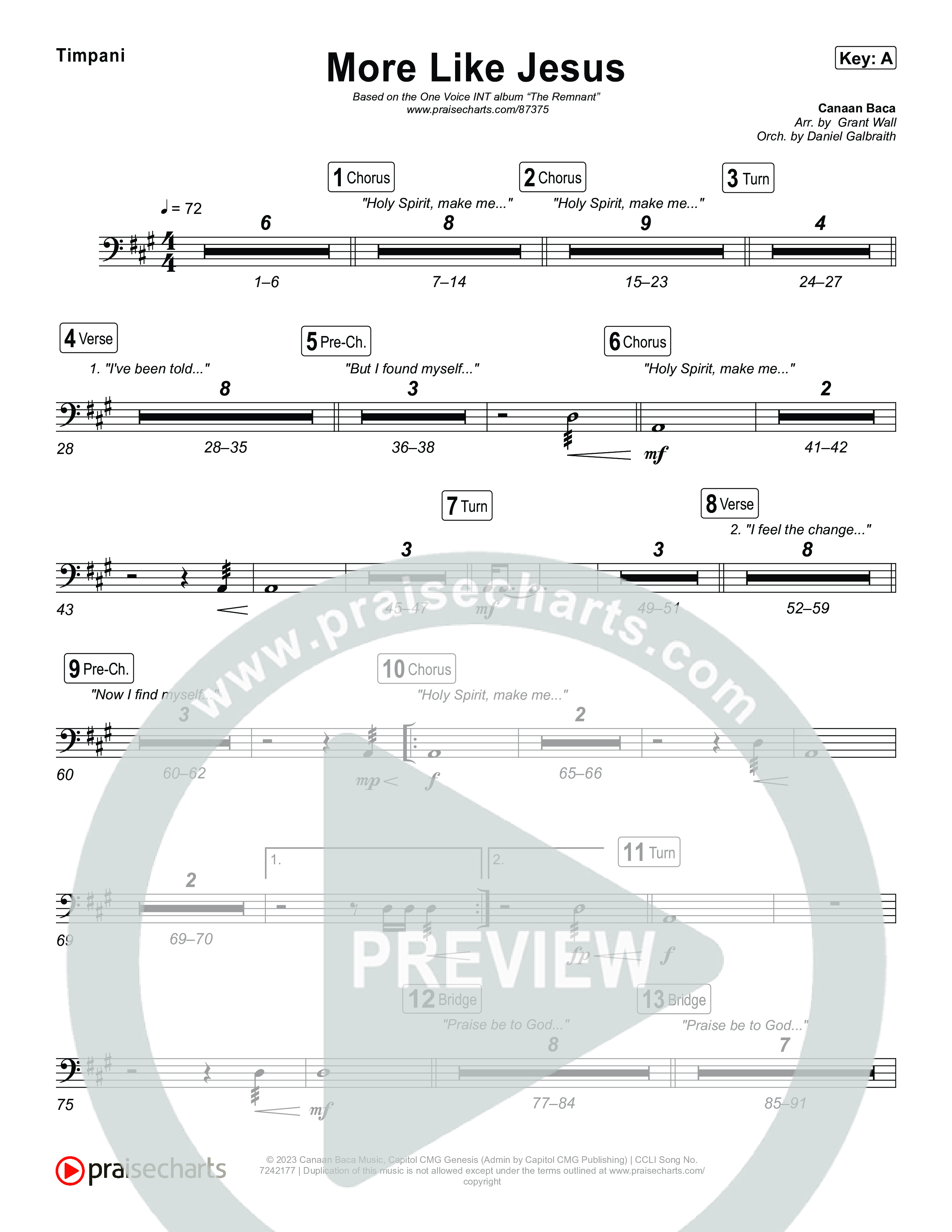 More Like Jesus Timpani (One Voice INT)