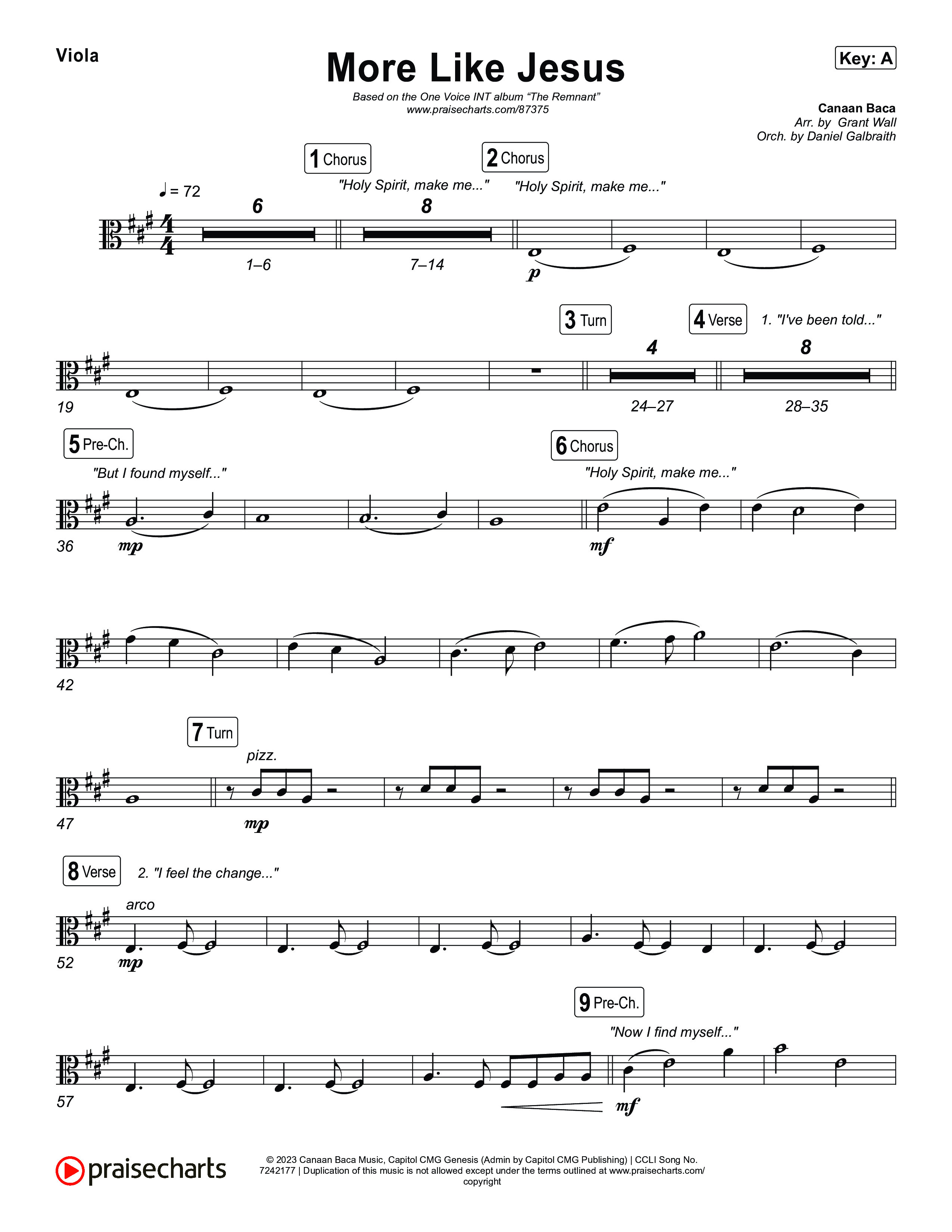 More Like Jesus Viola (One Voice INT)