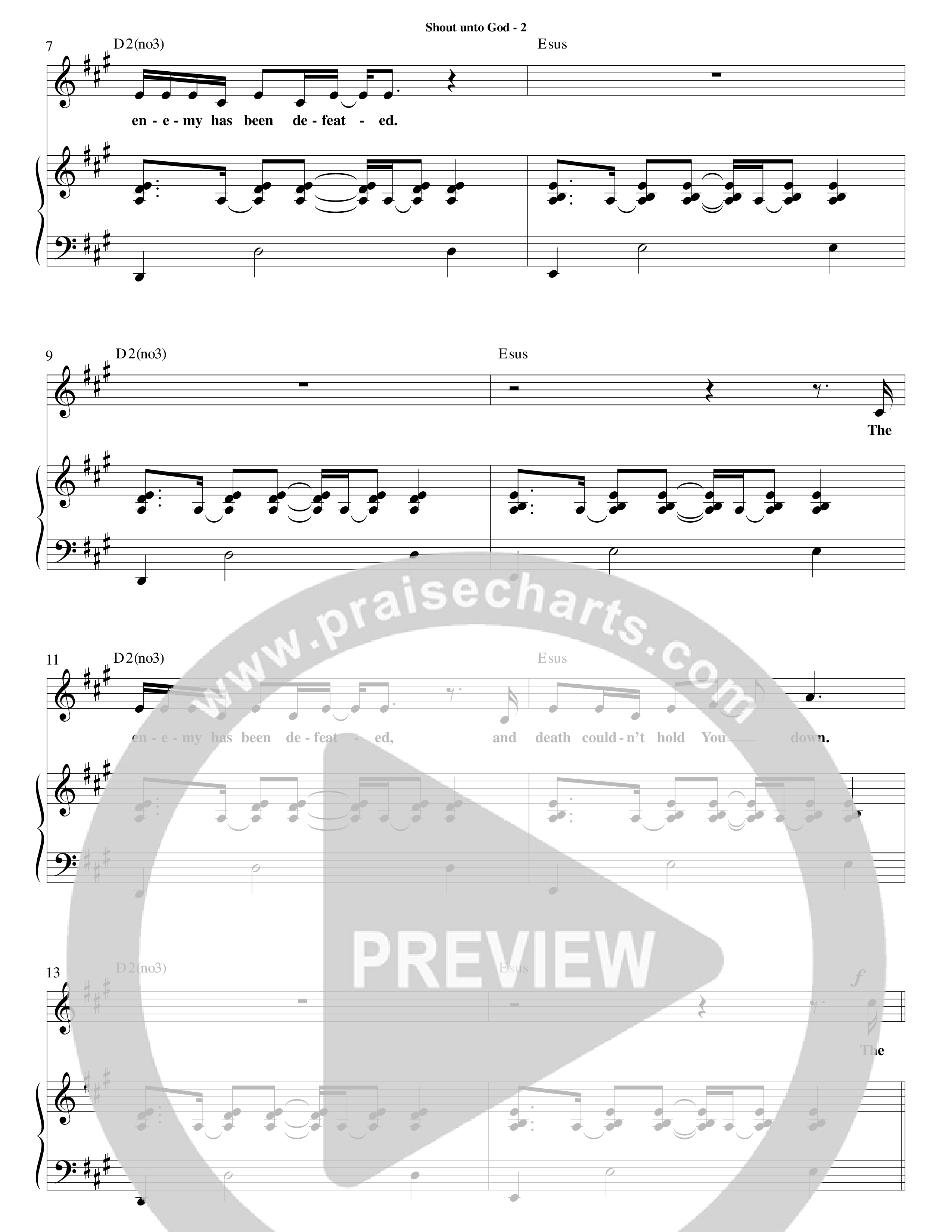 Shout Unto God (Choral Anthem SATB) Piano/Vocal (SATB) (Word Music Choral / Orch. Michael W. Smith)