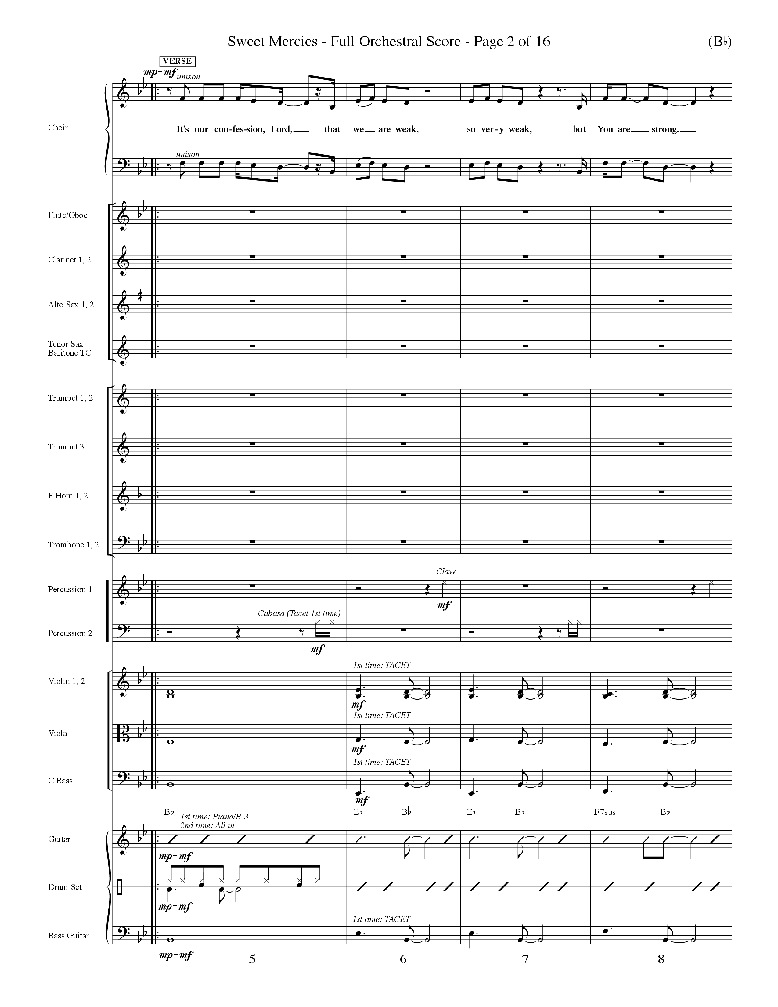 Sweet Mercies (Choral Anthem SATB) Conductor's Score (Word Music Choral / Orch. Dave Williamson)