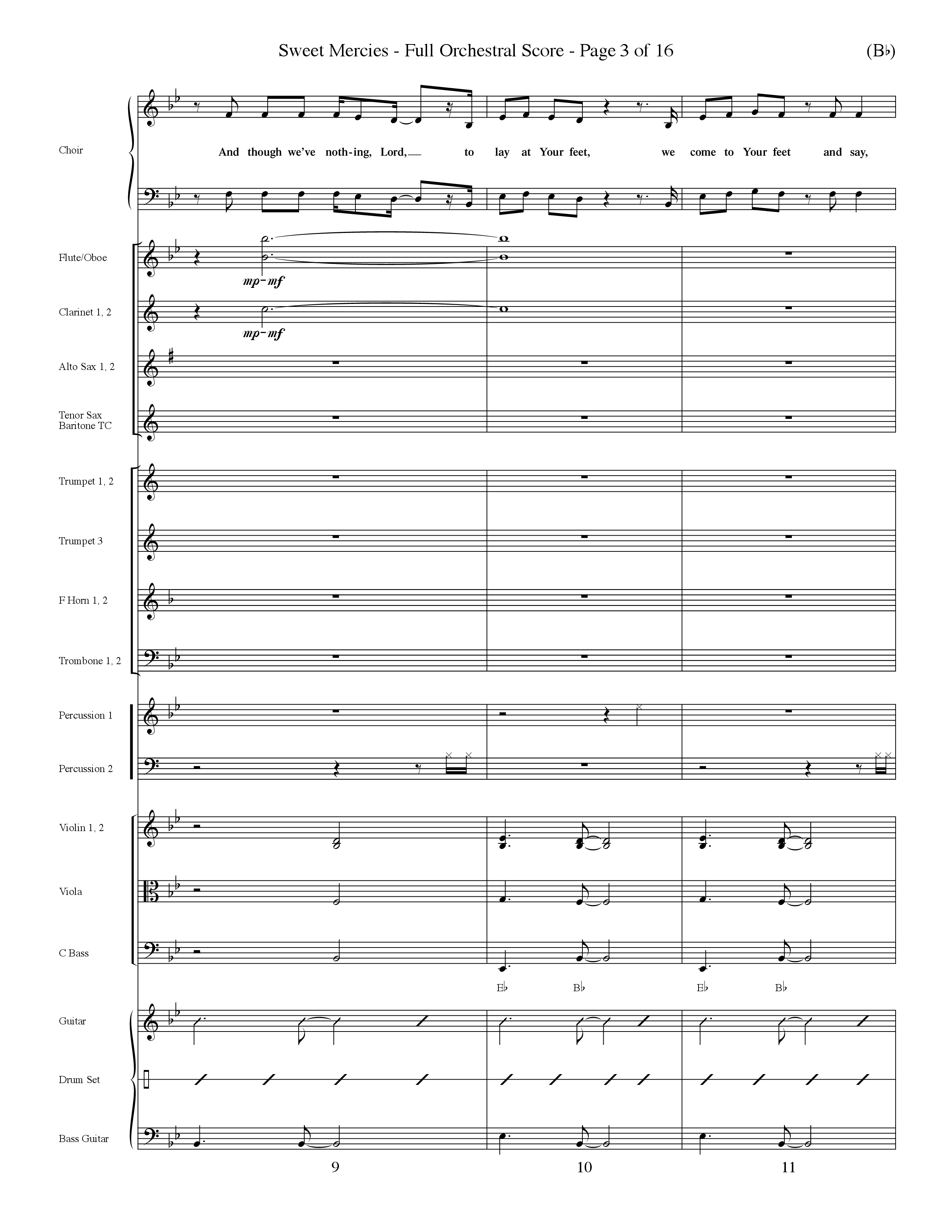 Sweet Mercies (Choral Anthem SATB) Conductor's Score (Word Music Choral / Orch. Dave Williamson)