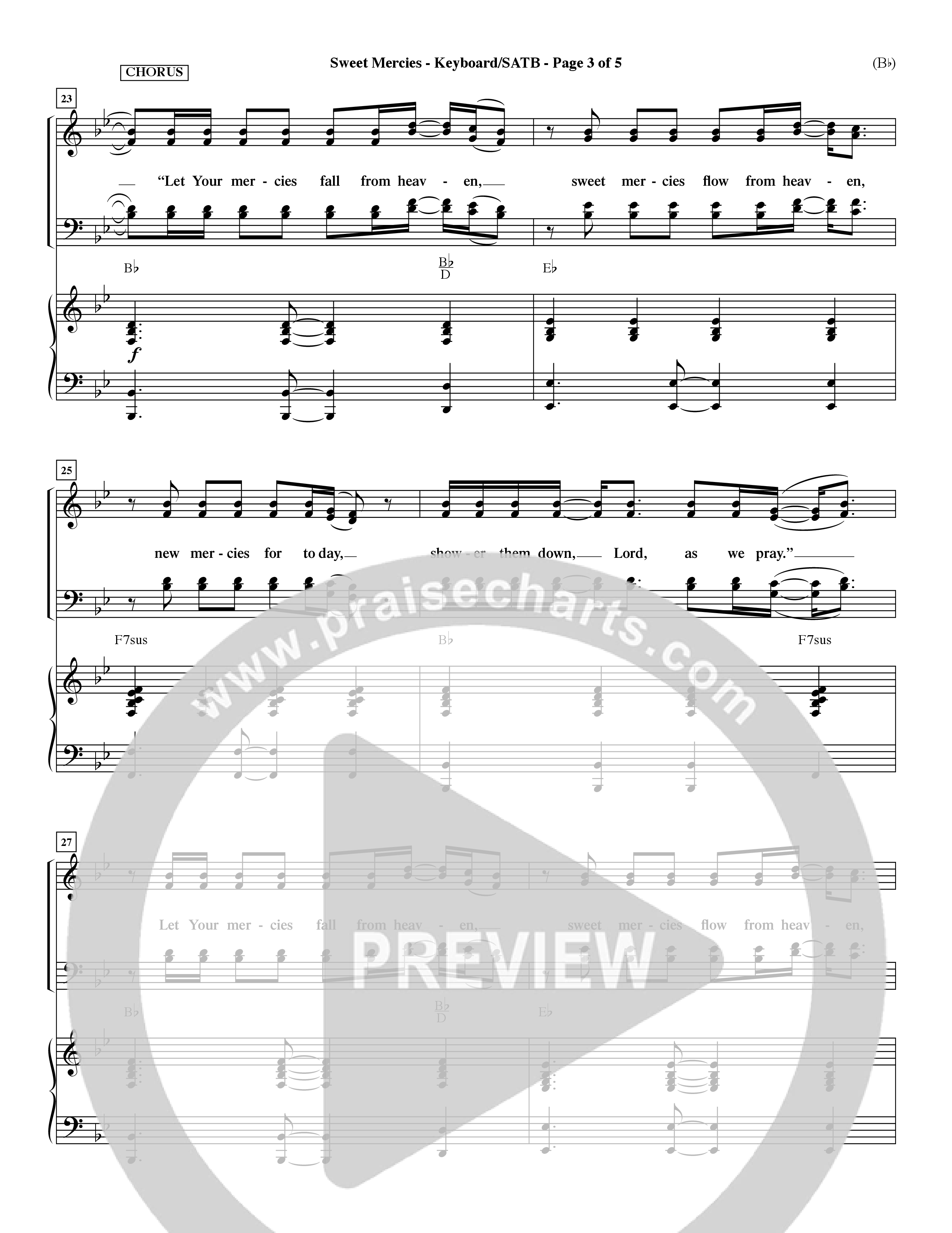 Sweet Mercies (Choral Anthem SATB) Keyboard/Vocal (SATB) (Word Music Choral / Orch. Dave Williamson)
