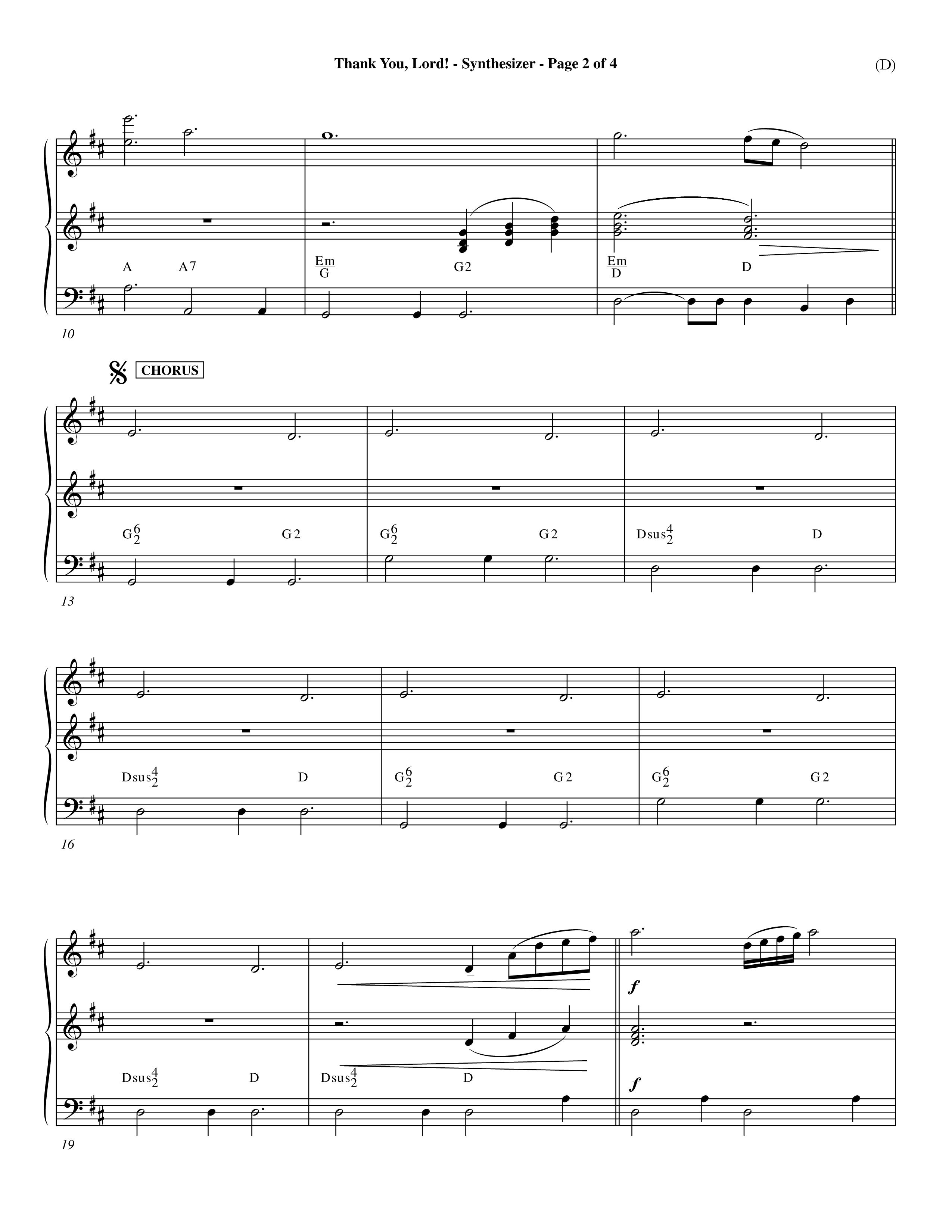 Thank You Lord (Choral Anthem SATB) Synth (Word Music Choral / Orch. Keith Christopher / Orch. Andrew High)