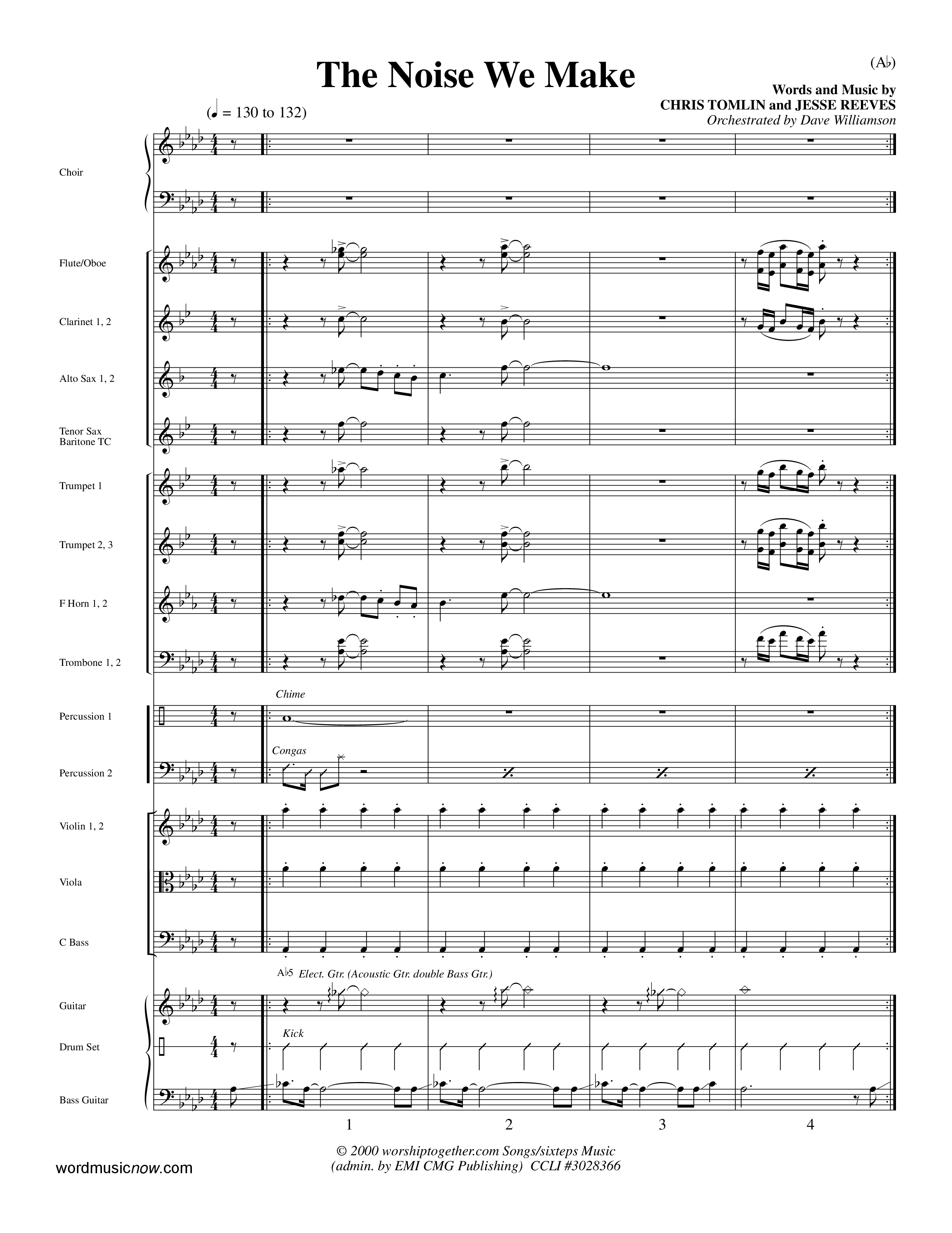 The Noise We Make (Choral Anthem SATB) Conductor's Score (Word Music Choral / Orch. Dave Williamson)