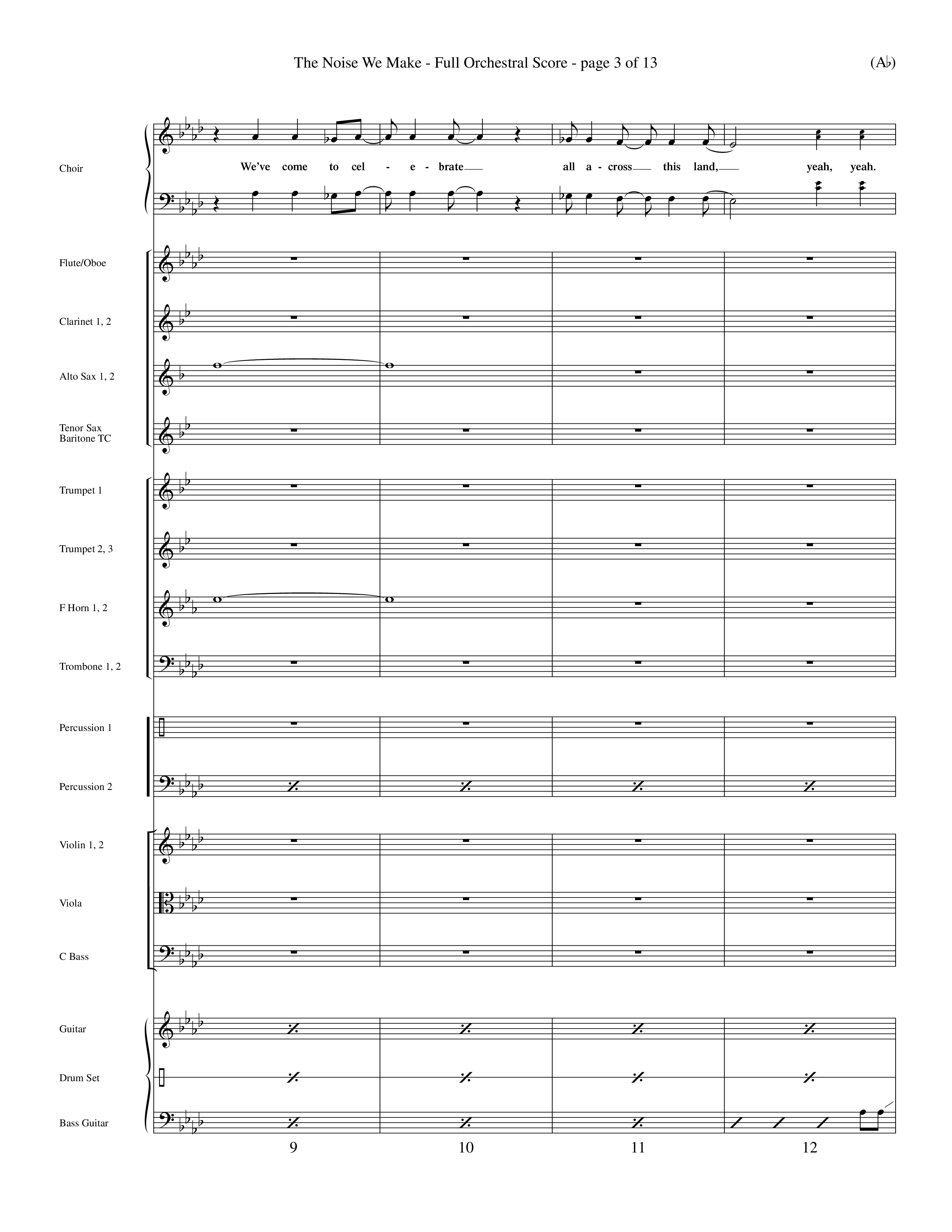 The Noise We Make (Choral Anthem SATB) Conductor's Score (Word Music Choral / Orch. Dave Williamson)
