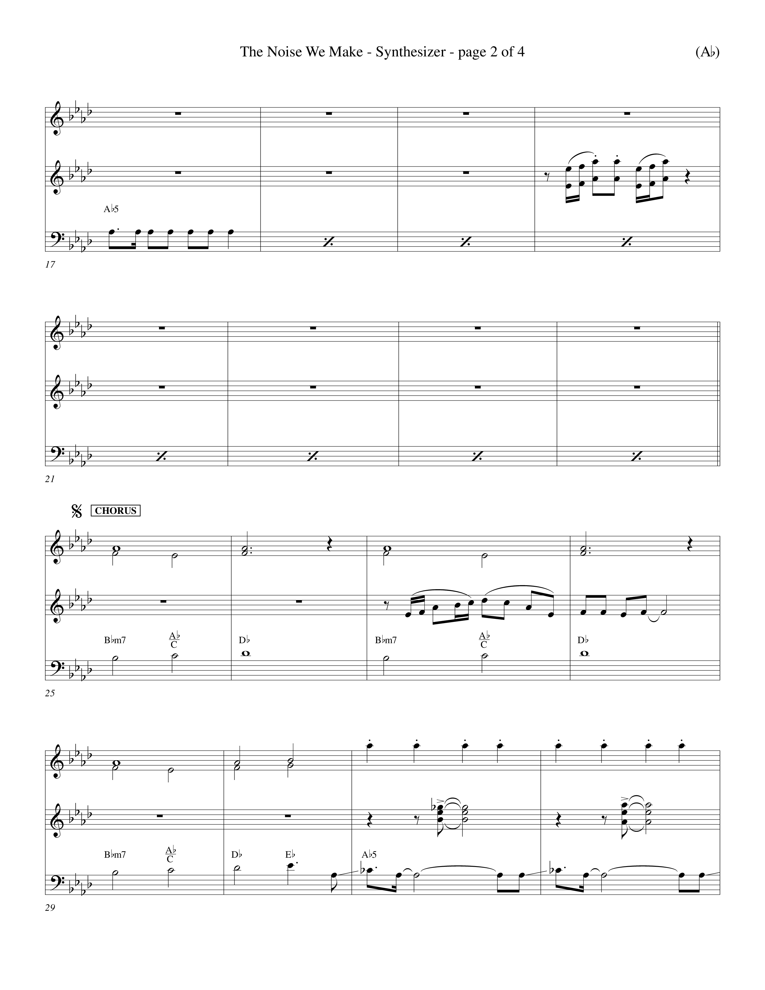 The Noise We Make (Choral Anthem SATB) Synth (Word Music Choral / Orch. Dave Williamson)