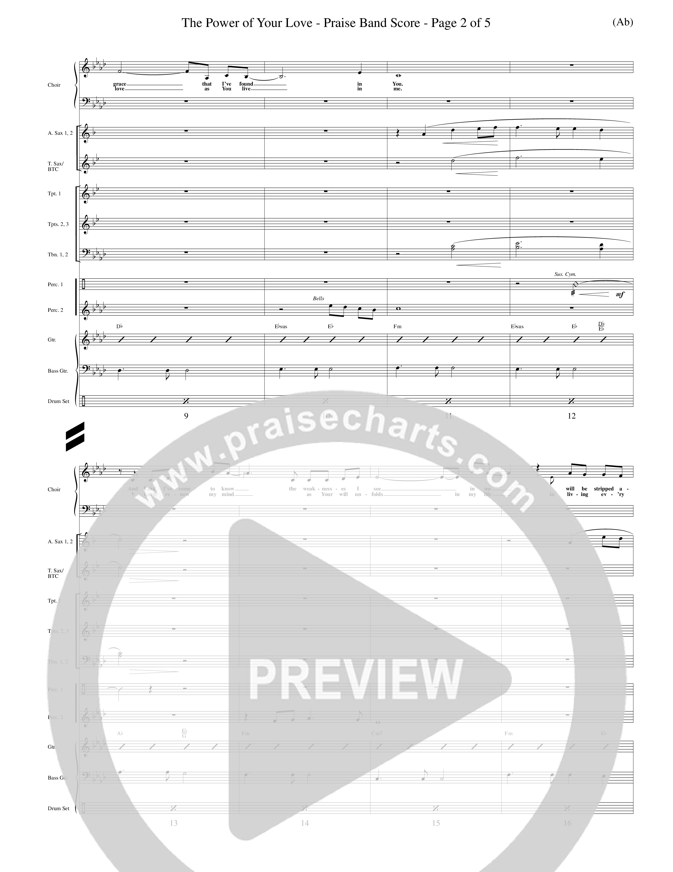 The Power Of Your Love (Choral Anthem SATB) Conductor's Score (Word Music Choral / Orch. Richard Kingsmore)