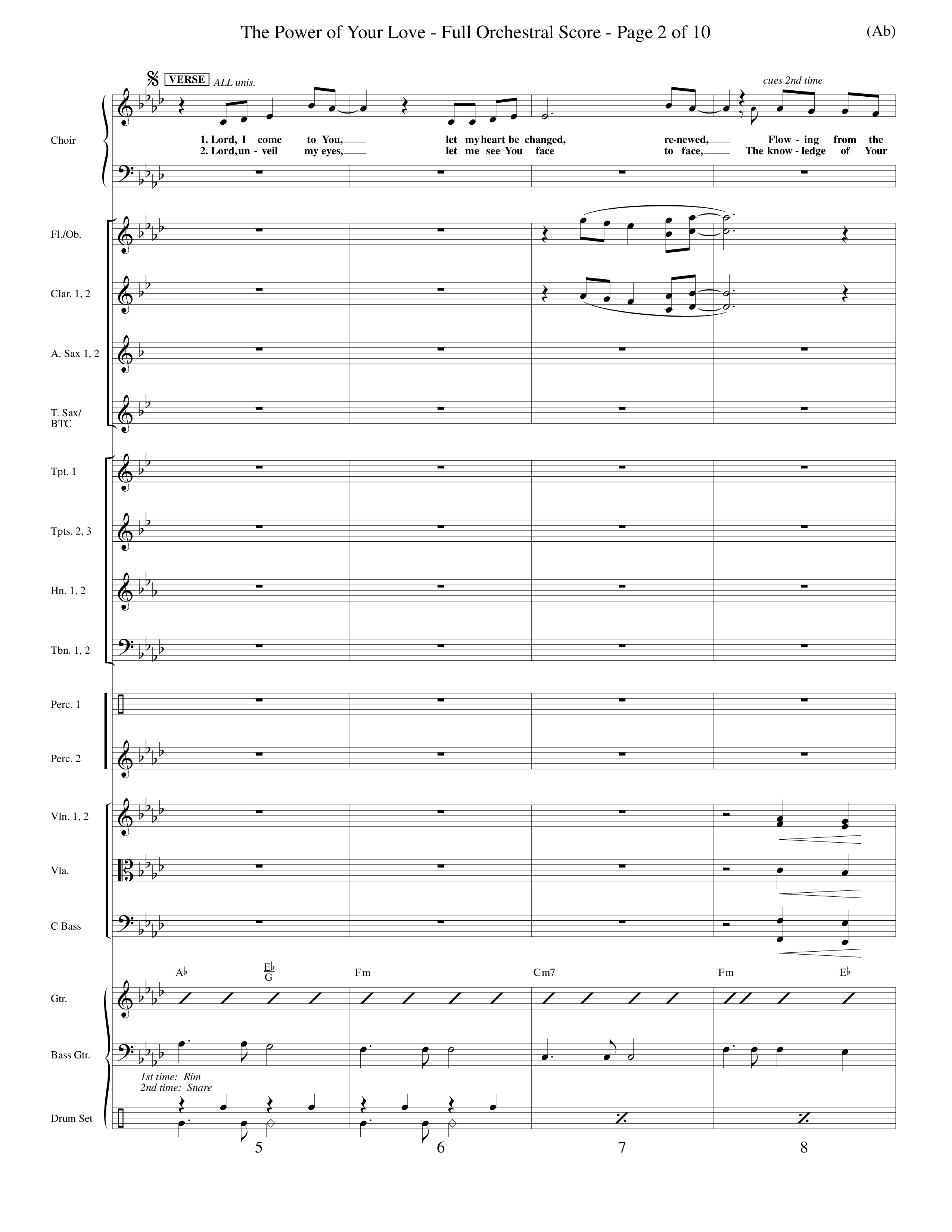 The Power Of Your Love (Choral Anthem SATB) Conductor's Score (Word Music Choral / Orch. Richard Kingsmore)
