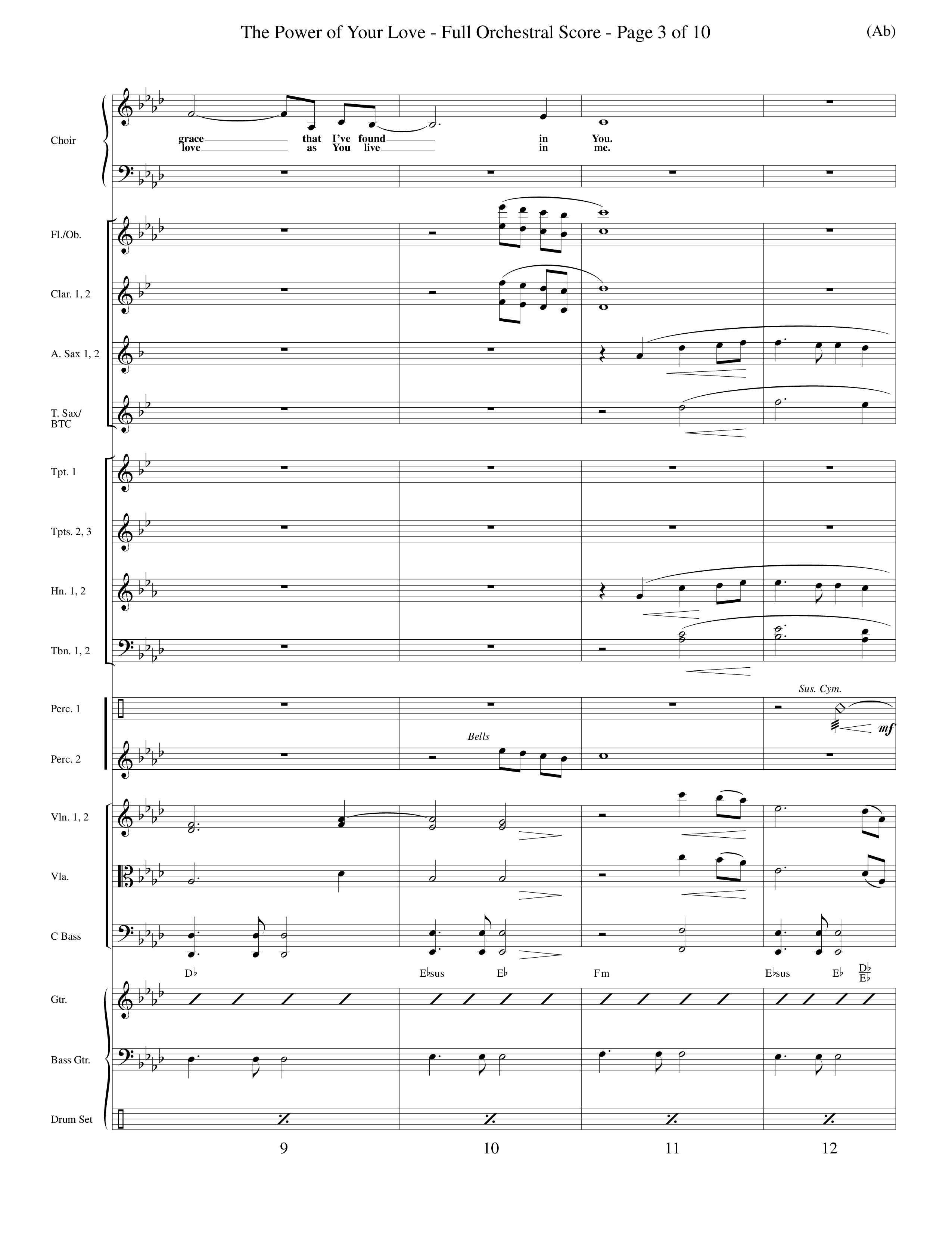 The Power Of Your Love (Choral Anthem SATB) Conductor's Score (Word Music Choral / Orch. Richard Kingsmore)