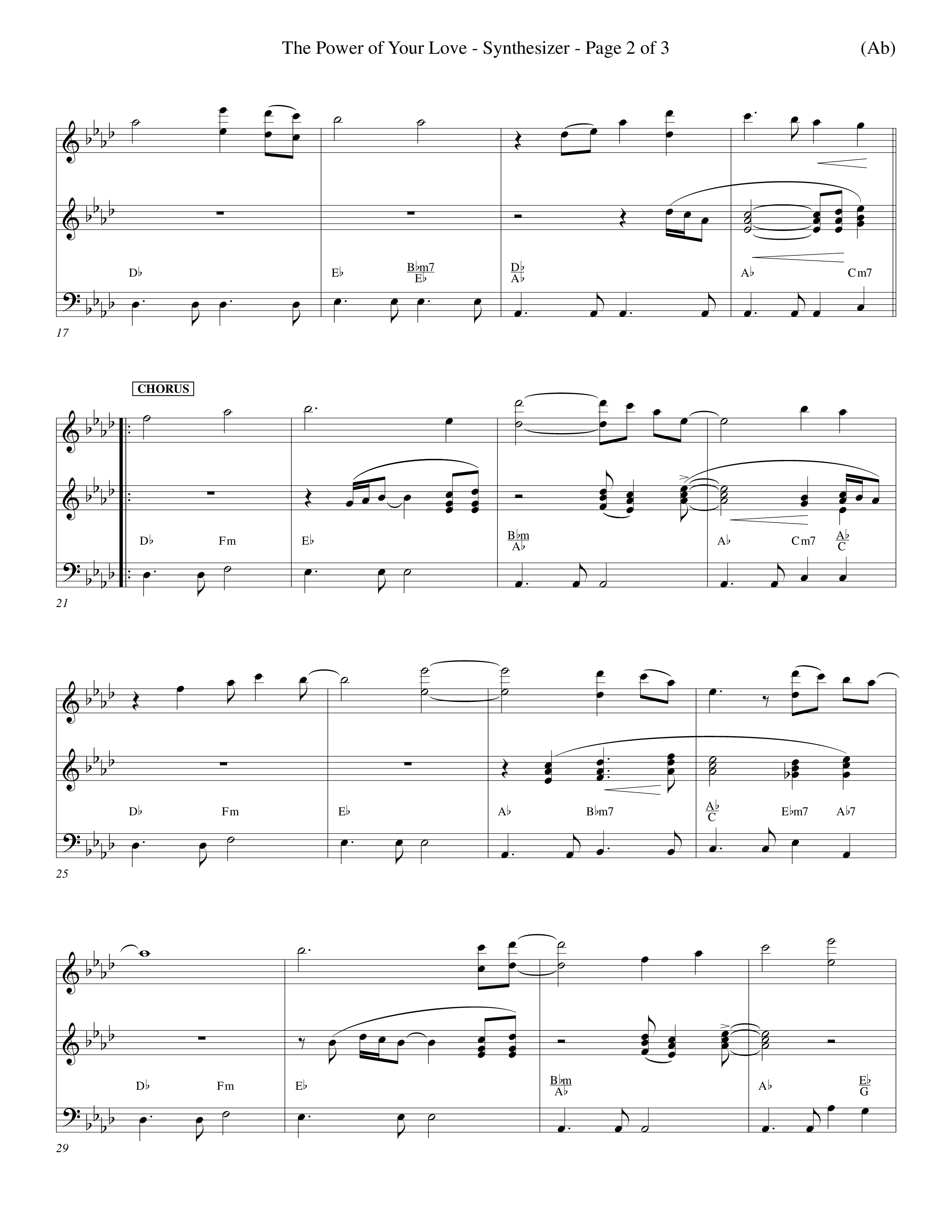 The Power Of Your Love (Choral Anthem SATB) Synth (Word Music Choral / Orch. Richard Kingsmore)