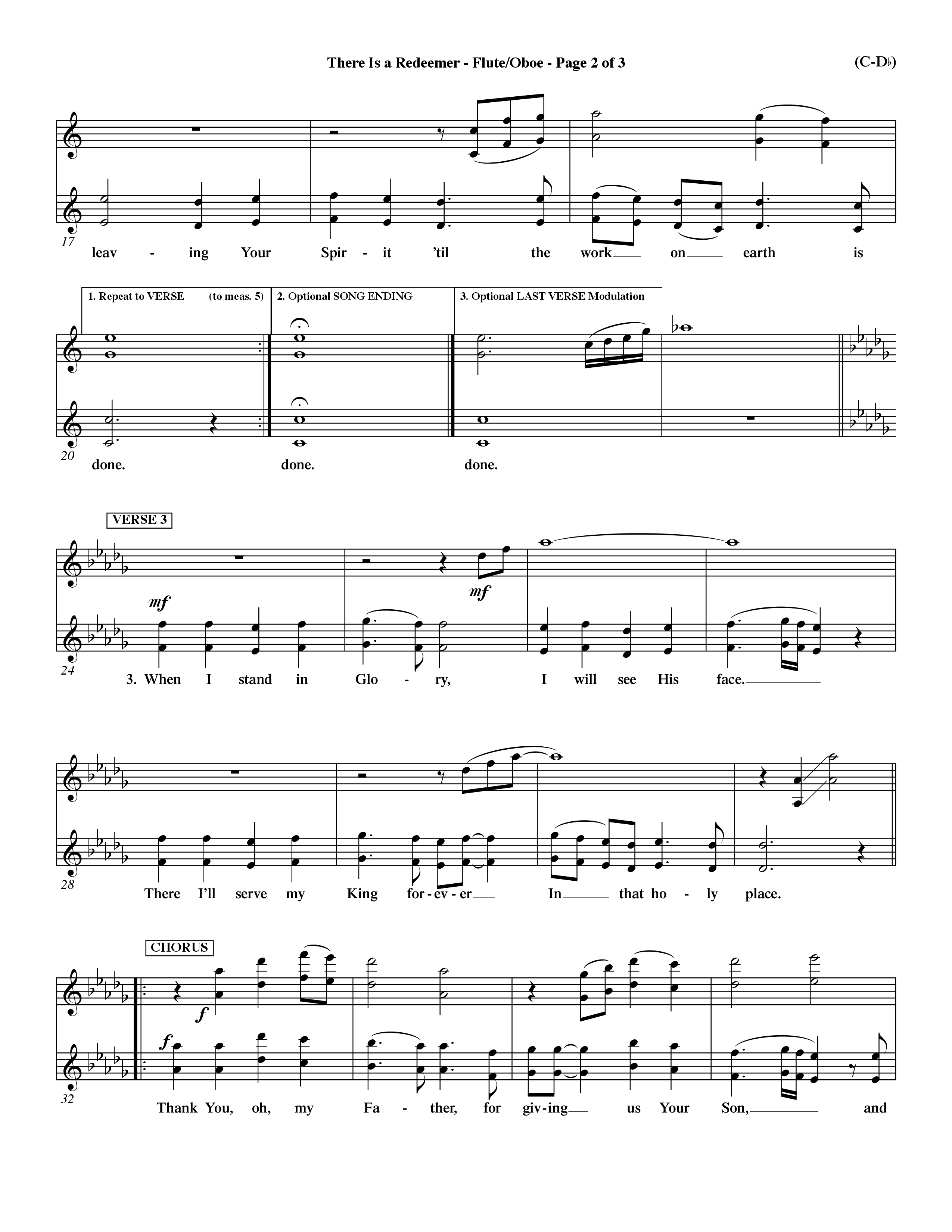 There Is A Redeemer (Choral Anthem SATB) Flute/Oboe (Word Music Choral / Orch. Keith Christopher / Orch. Paul Nelson)
