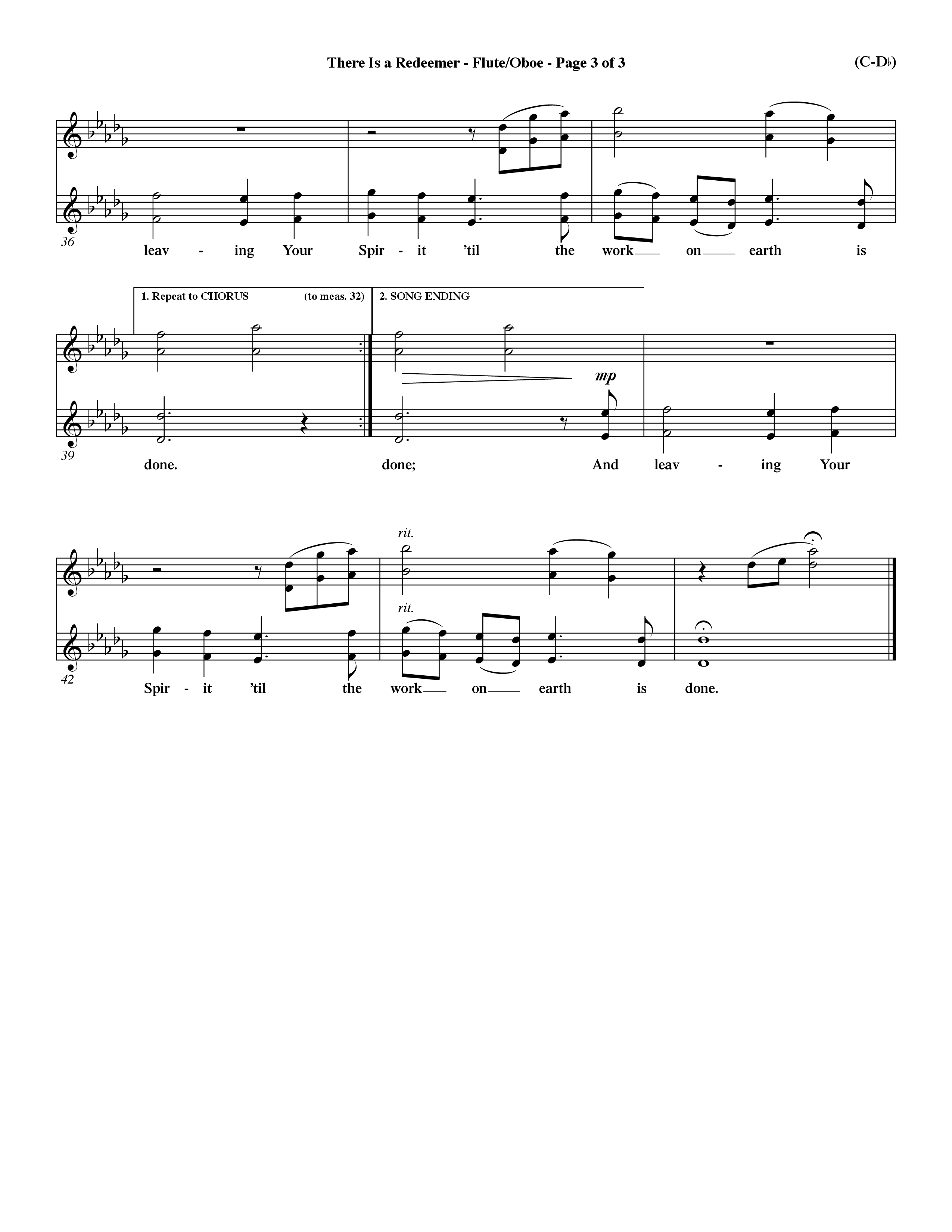 There Is A Redeemer (Choral Anthem SATB) Flute/Oboe (Word Music Choral / Orch. Keith Christopher / Orch. Paul Nelson)