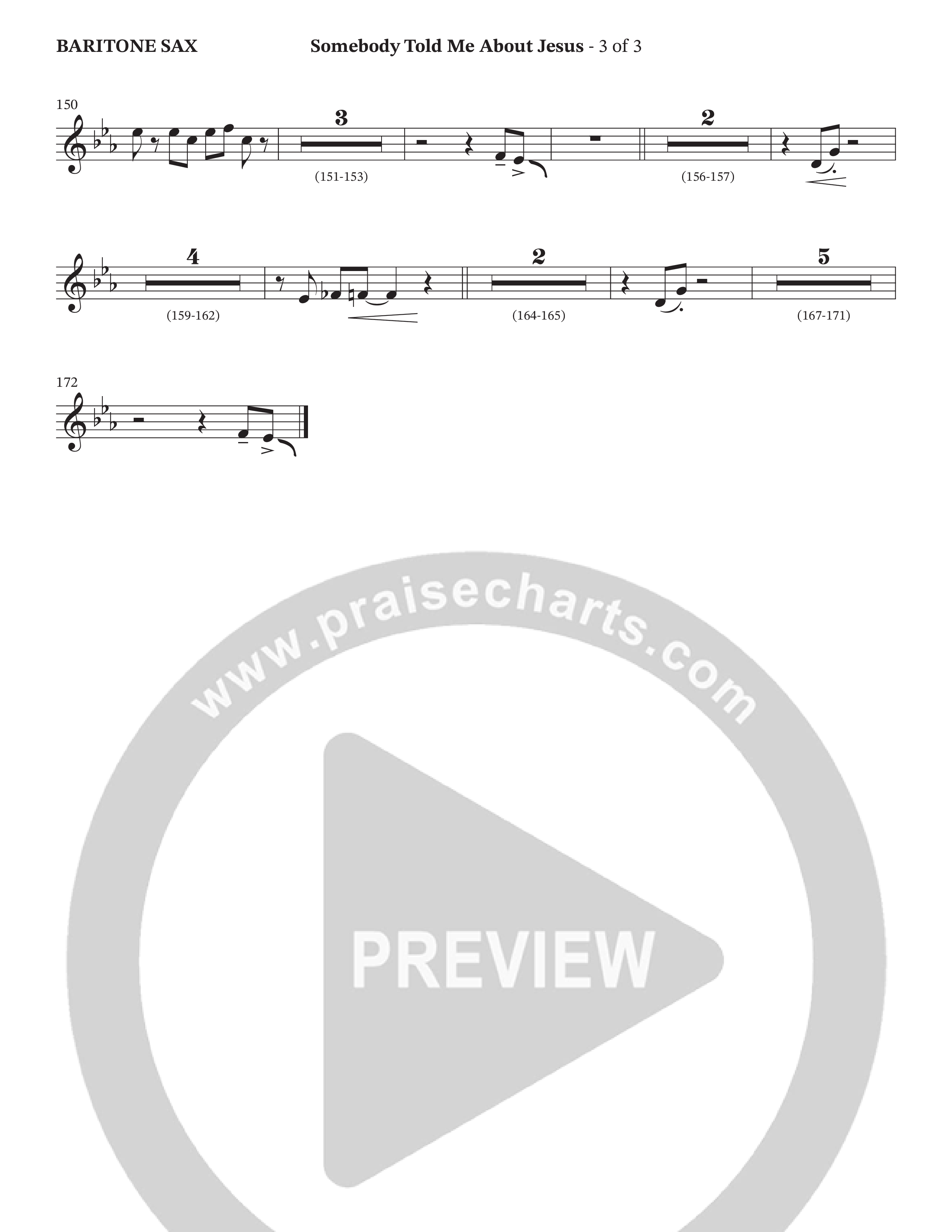 Somebody Told Me About Jesus (Choral Anthem SATB) Bari Sax (TaRanda Greene / Arr. Jerard Woods / Orch. Jim Hammerly)