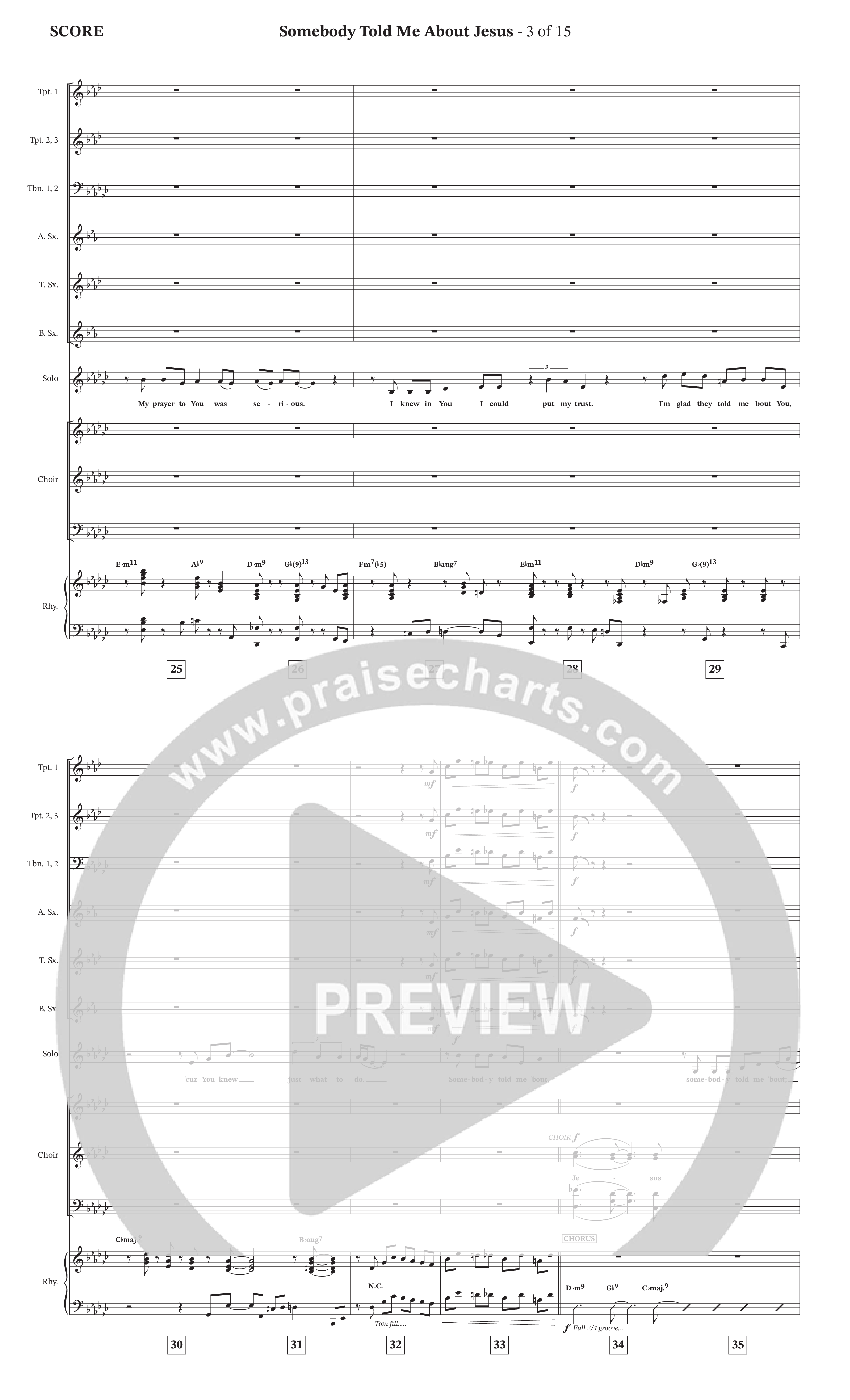 Somebody Told Me About Jesus (Choral Anthem SATB) Conductor's Score (TaRanda Greene / Arr. Jerard Woods / Orch. Jim Hammerly)