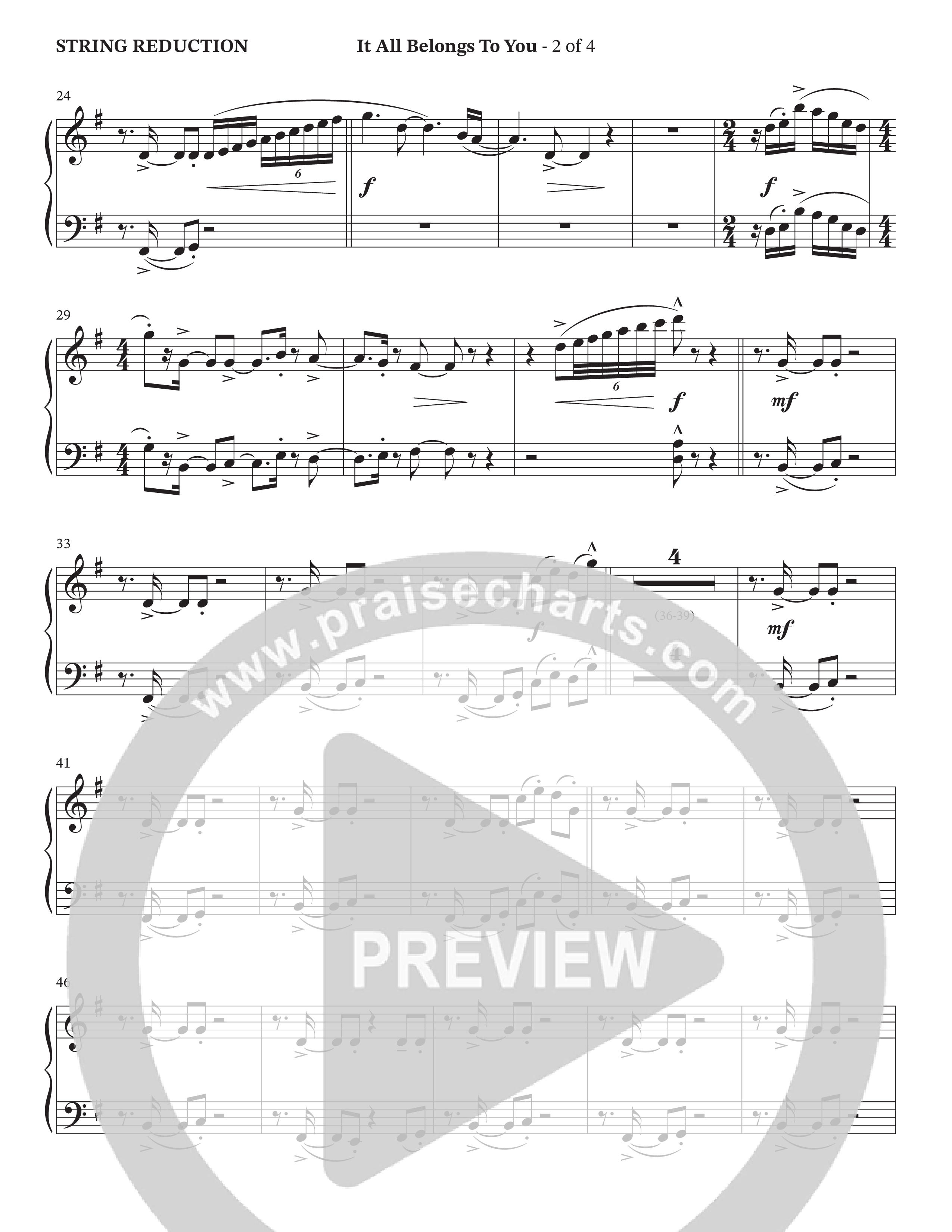 It All Belongs To You (Choral Anthem SATB) String Reduction (The Brooklyn Tabernacle Choir / Jonathan Butler / Arr. Carol Cymbala / Arr. Jason Webb / Orch. Chris McDonald)