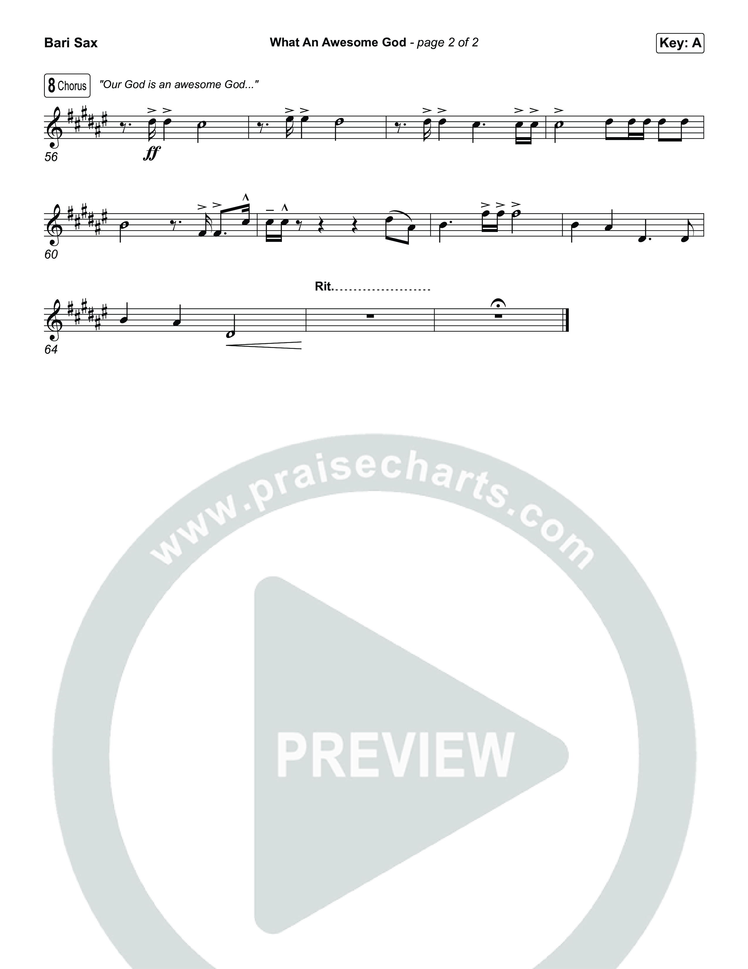 What An Awesome God Bari Sax (Phil Wickham)