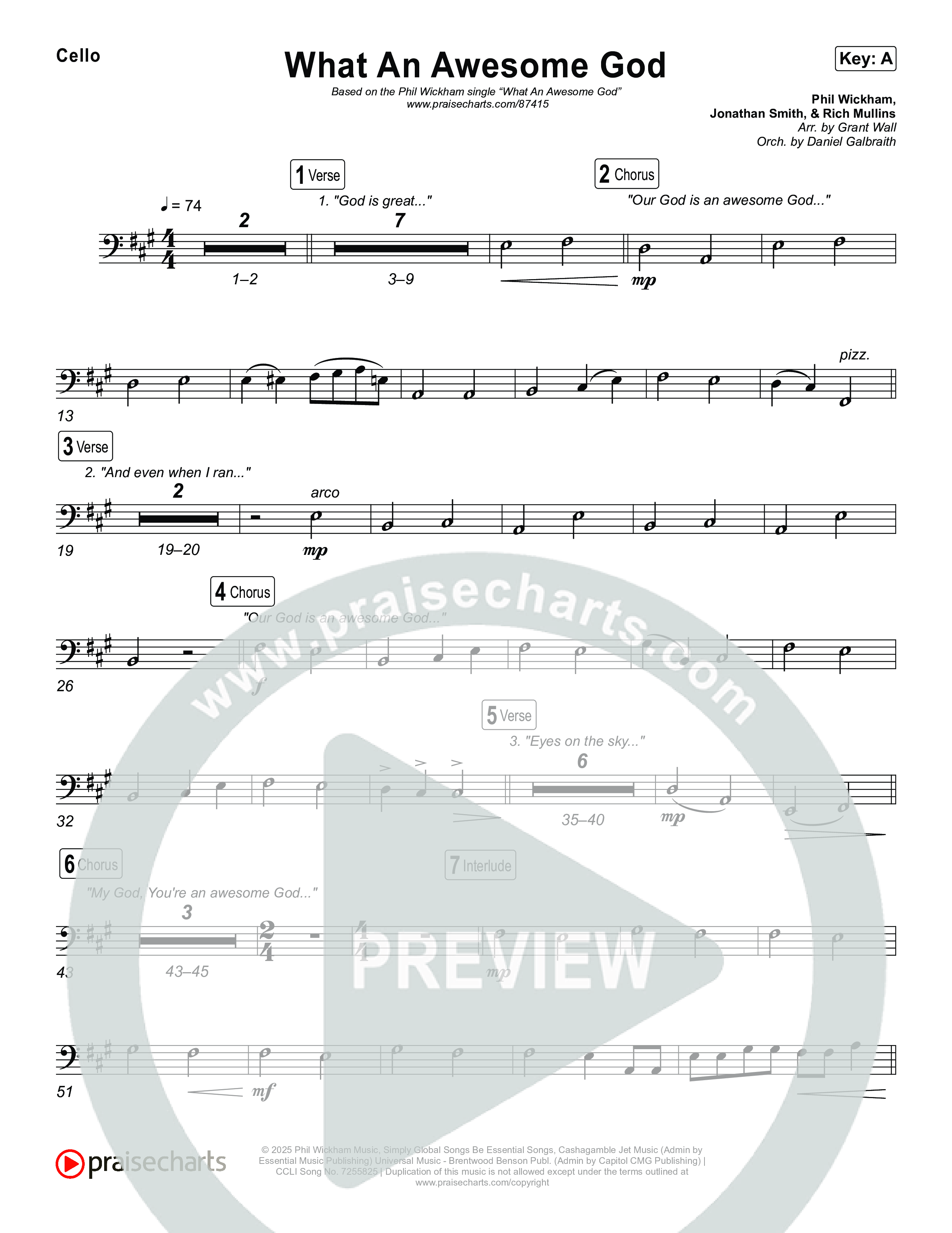 What An Awesome God Cello (Phil Wickham)