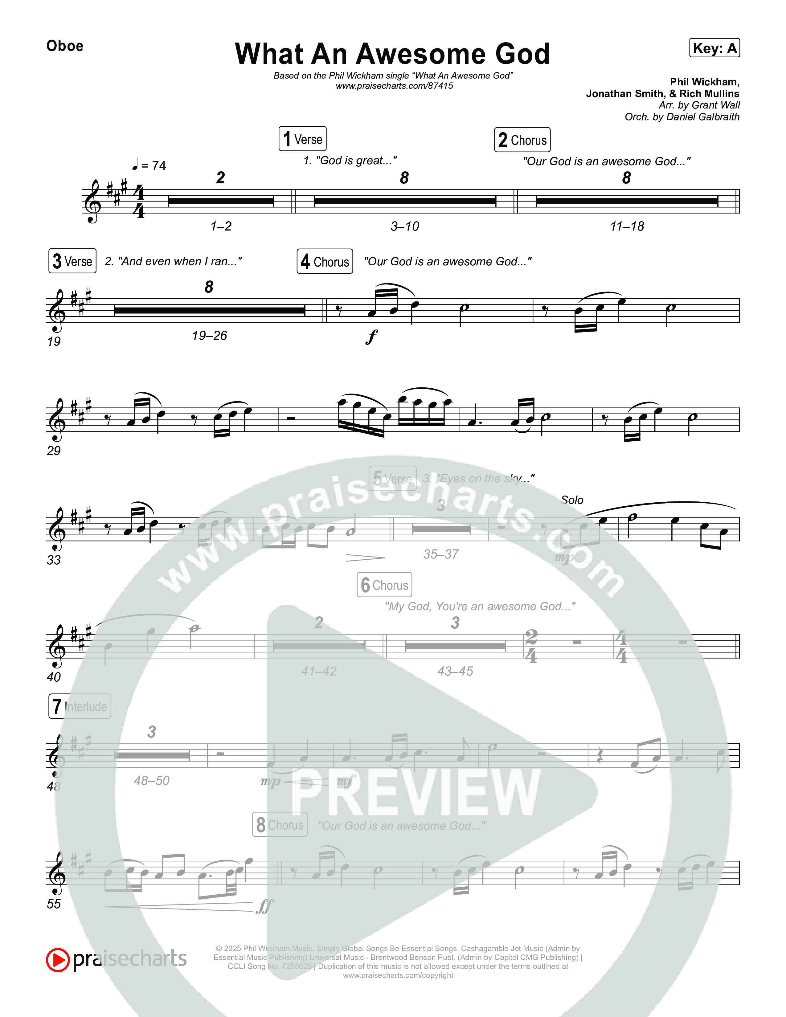 What An Awesome God Oboe (Phil Wickham)