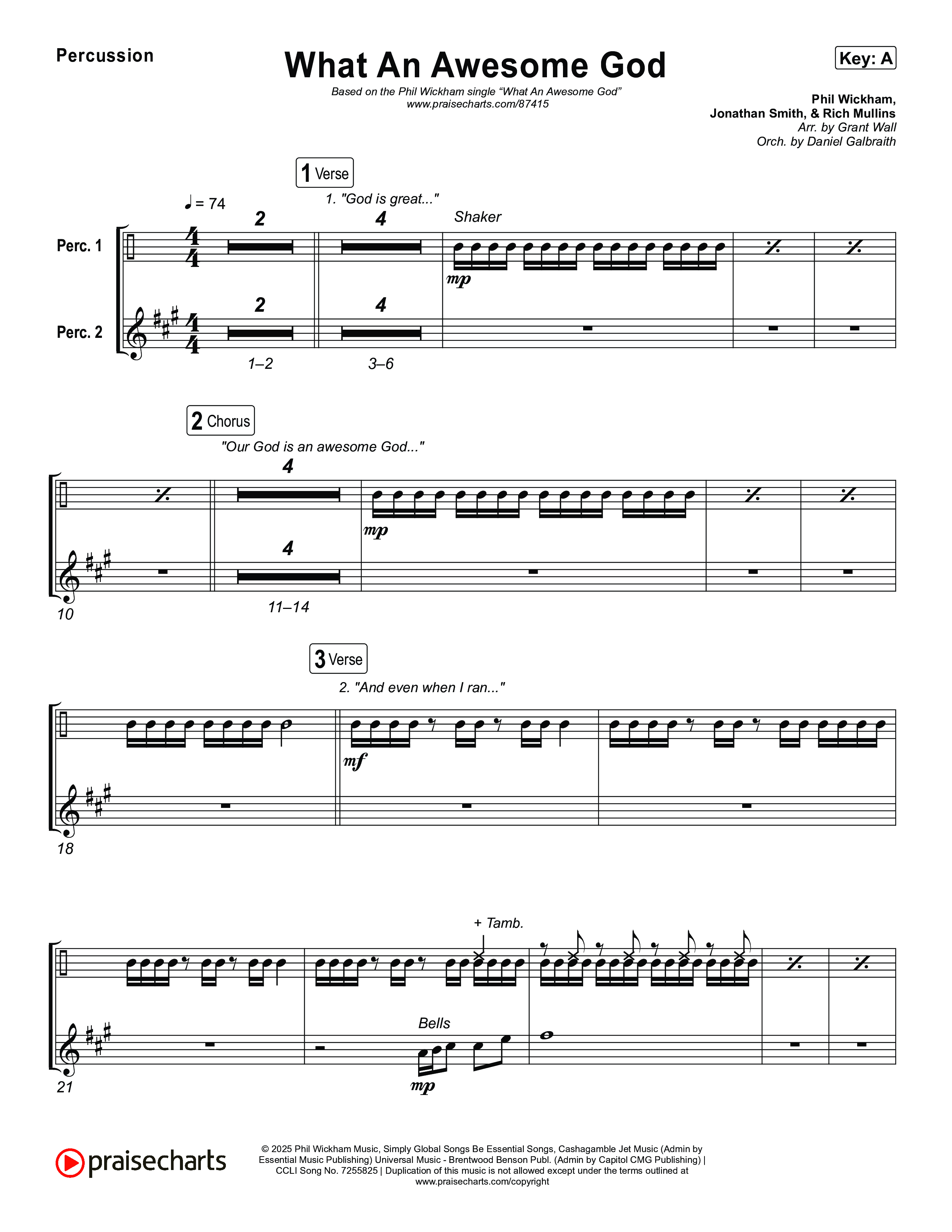 What An Awesome God Percussion (Phil Wickham)