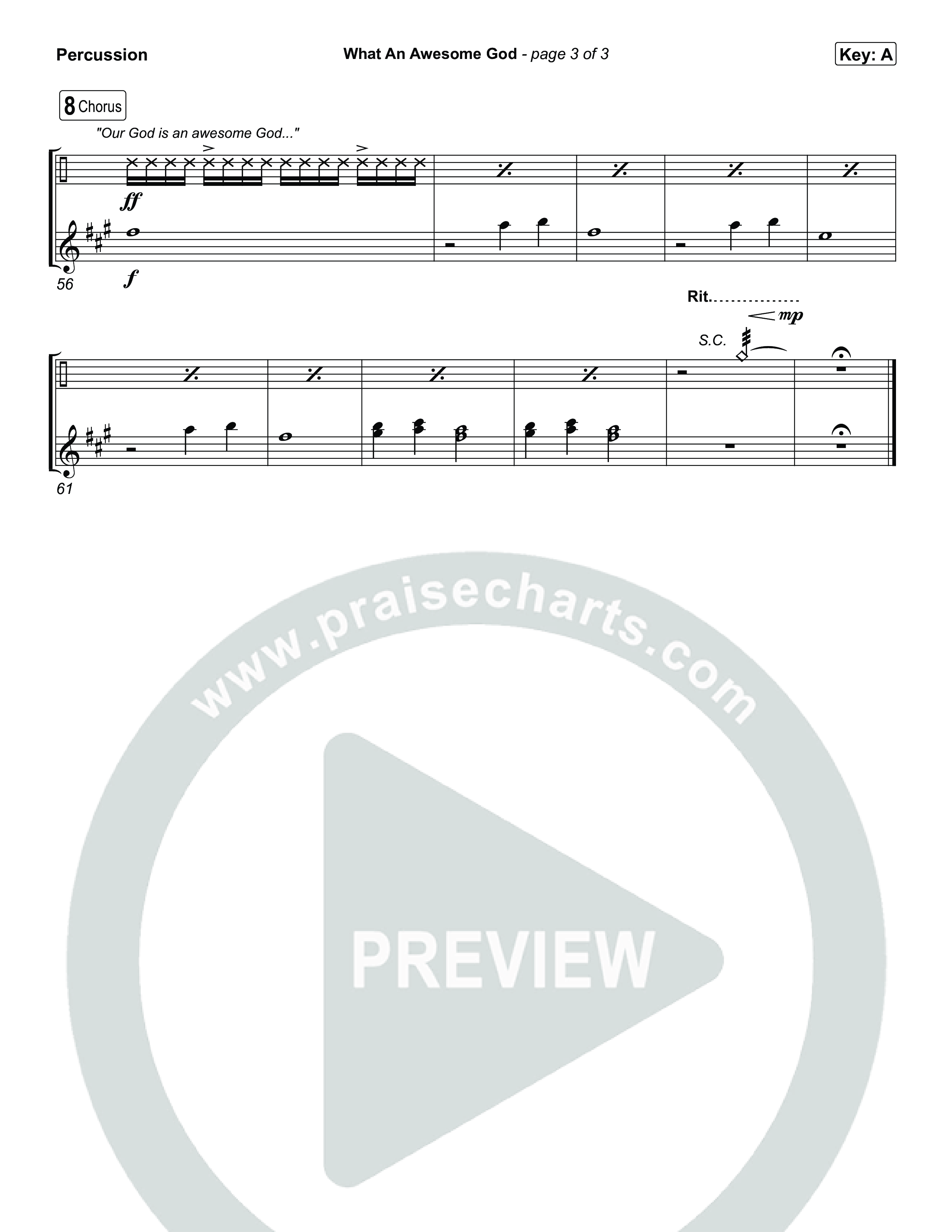 What An Awesome God Percussion (Phil Wickham)