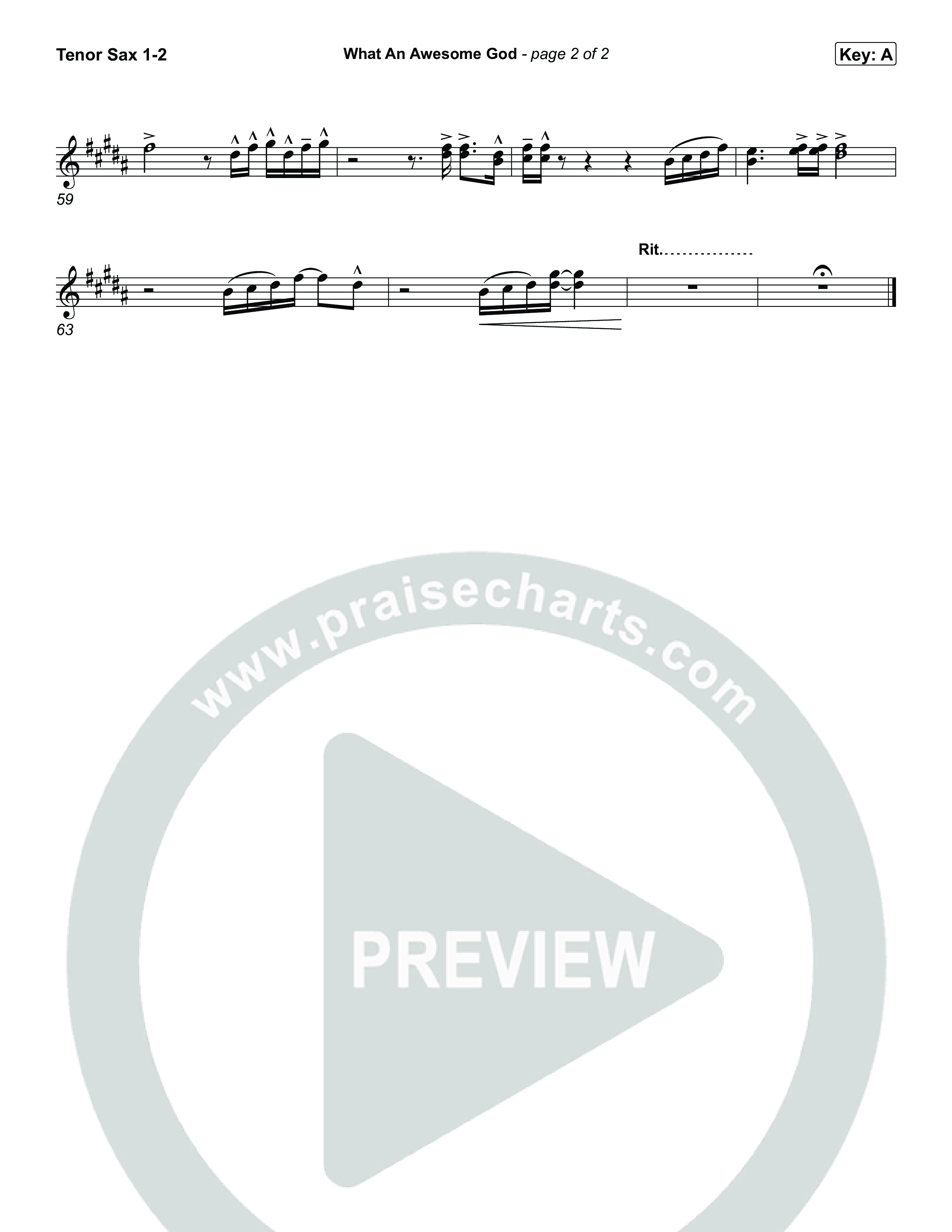 What An Awesome God Tenor Sax 1,2 (Phil Wickham)