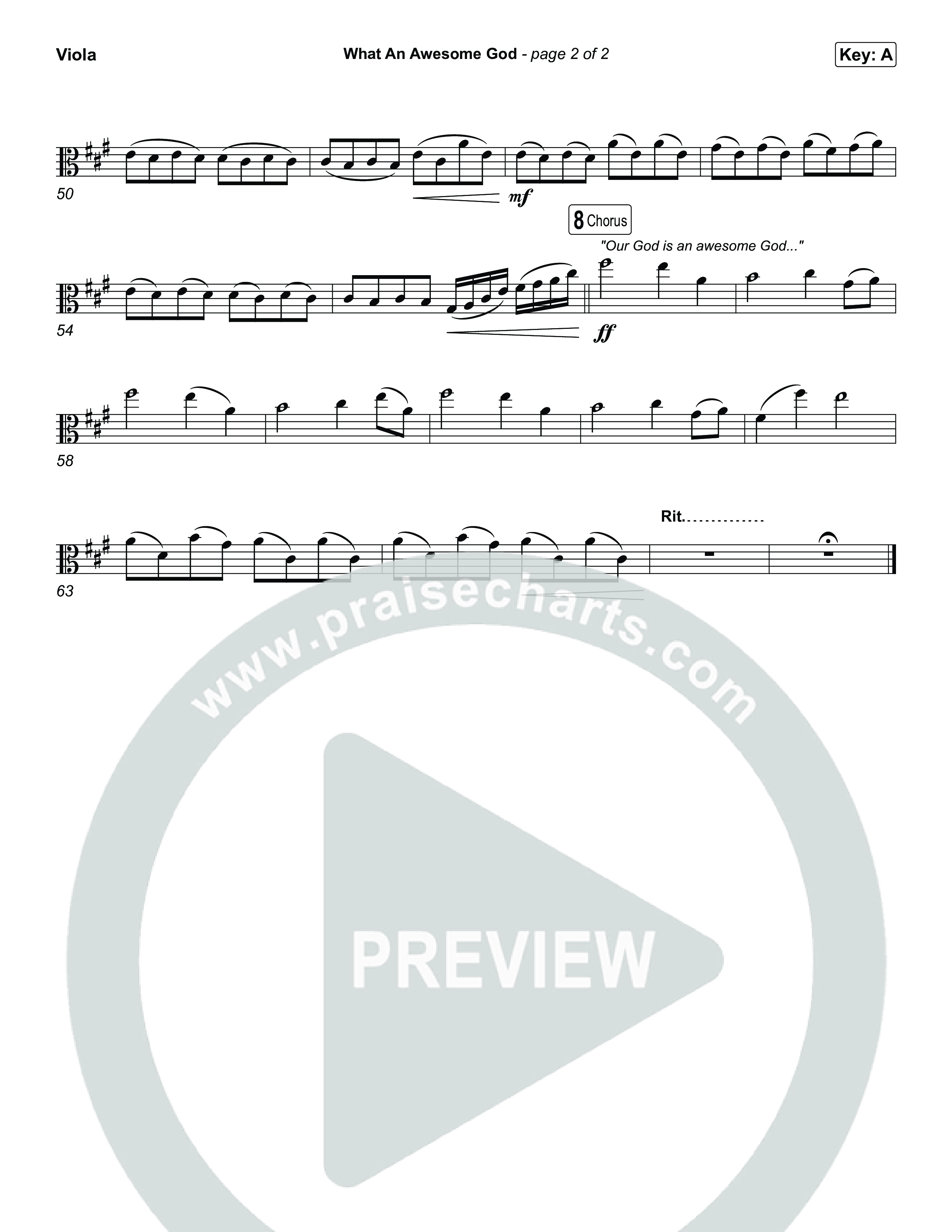 What An Awesome God Viola (Phil Wickham)