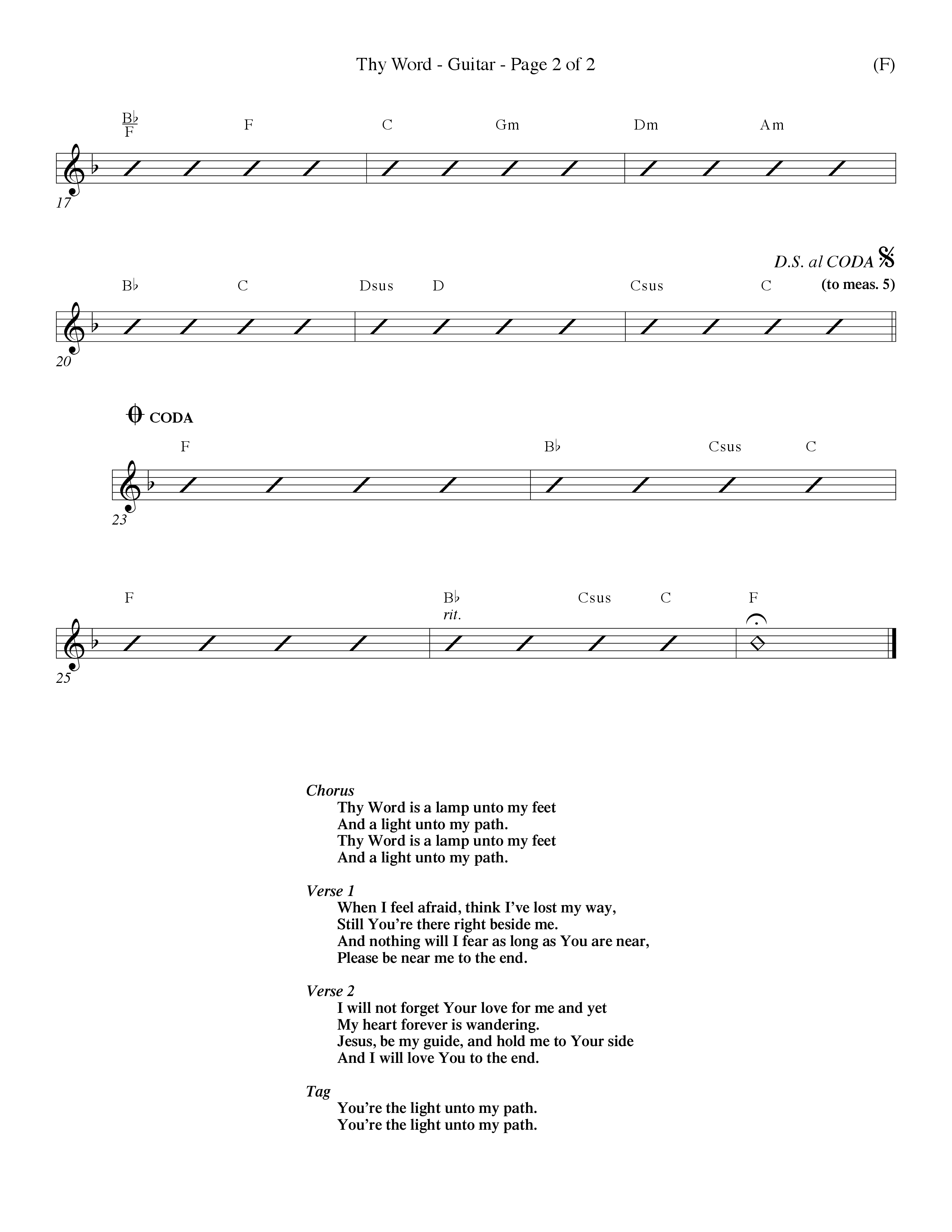 Thy Word (Choral Anthem SATB) Acoustic Guitar (Word Music Choral / Orch. Steve Kirby / Orch. Wayne Yankie)