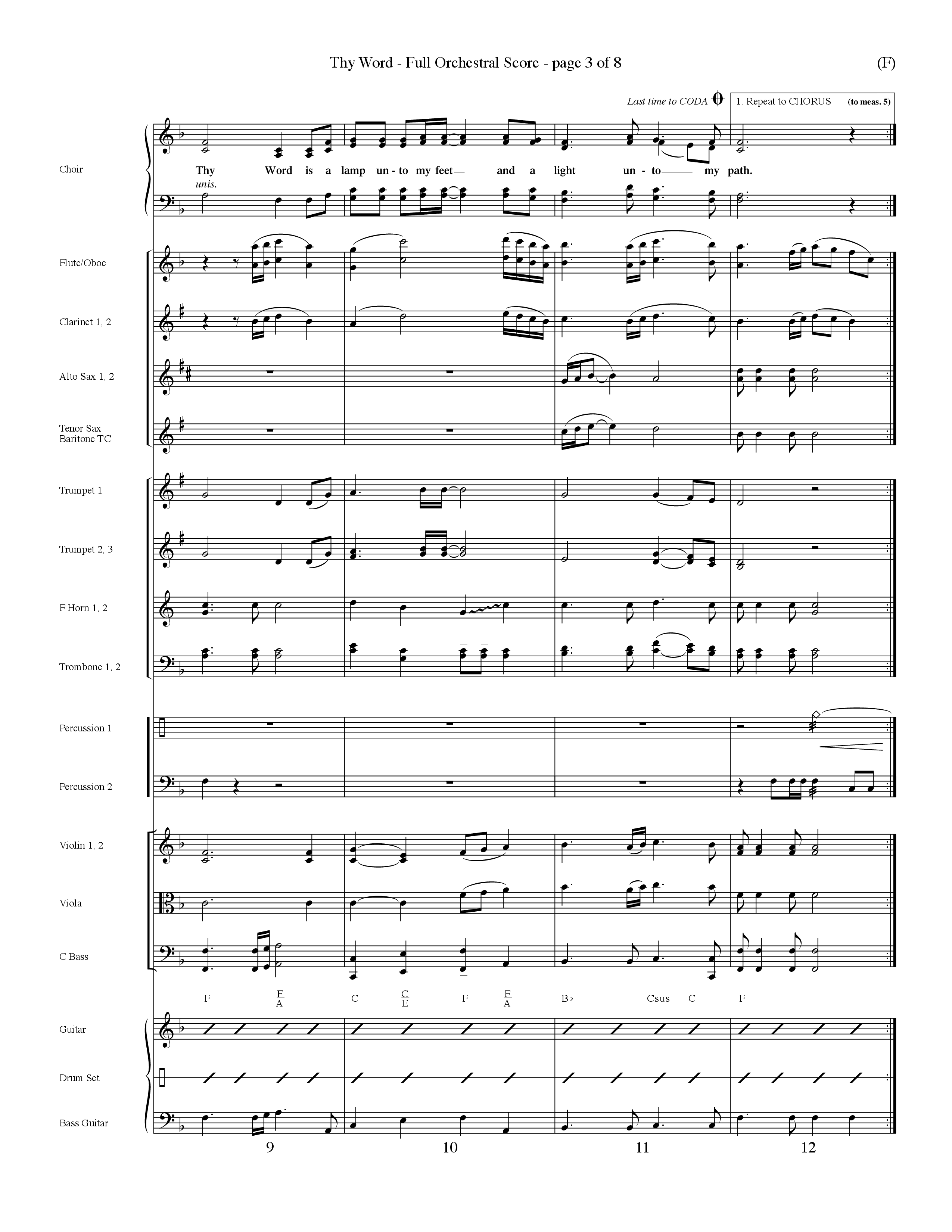 Thy Word (Choral Anthem SATB) Conductor's Score (Word Music Choral / Orch. Steve Kirby / Orch. Wayne Yankie)